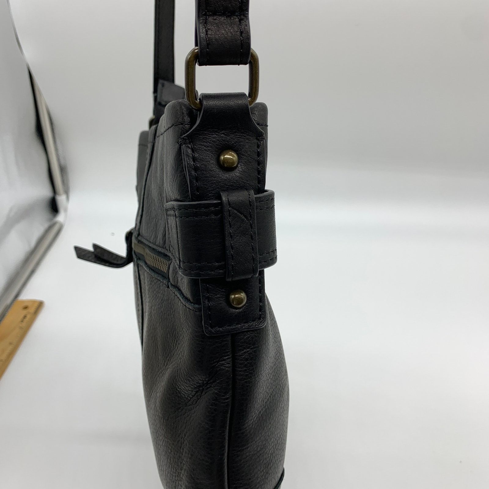Other American Leather Co Elton Crossbody Purse Hunter Black Color Size ONE SIZE - 10 Thumbnail