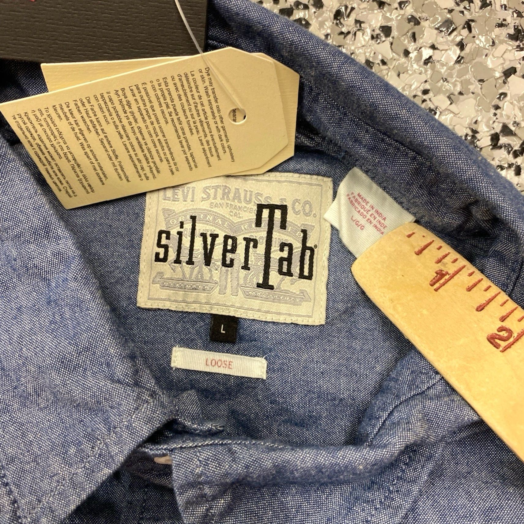 Levi's Levi's Silvertab Button Up Shirt Mens L Blue Western Cowboy Casual Denim Long Sleeve Button-Up Shirt Size US L / EU 52-54 / 3 - 2 Thumbnail