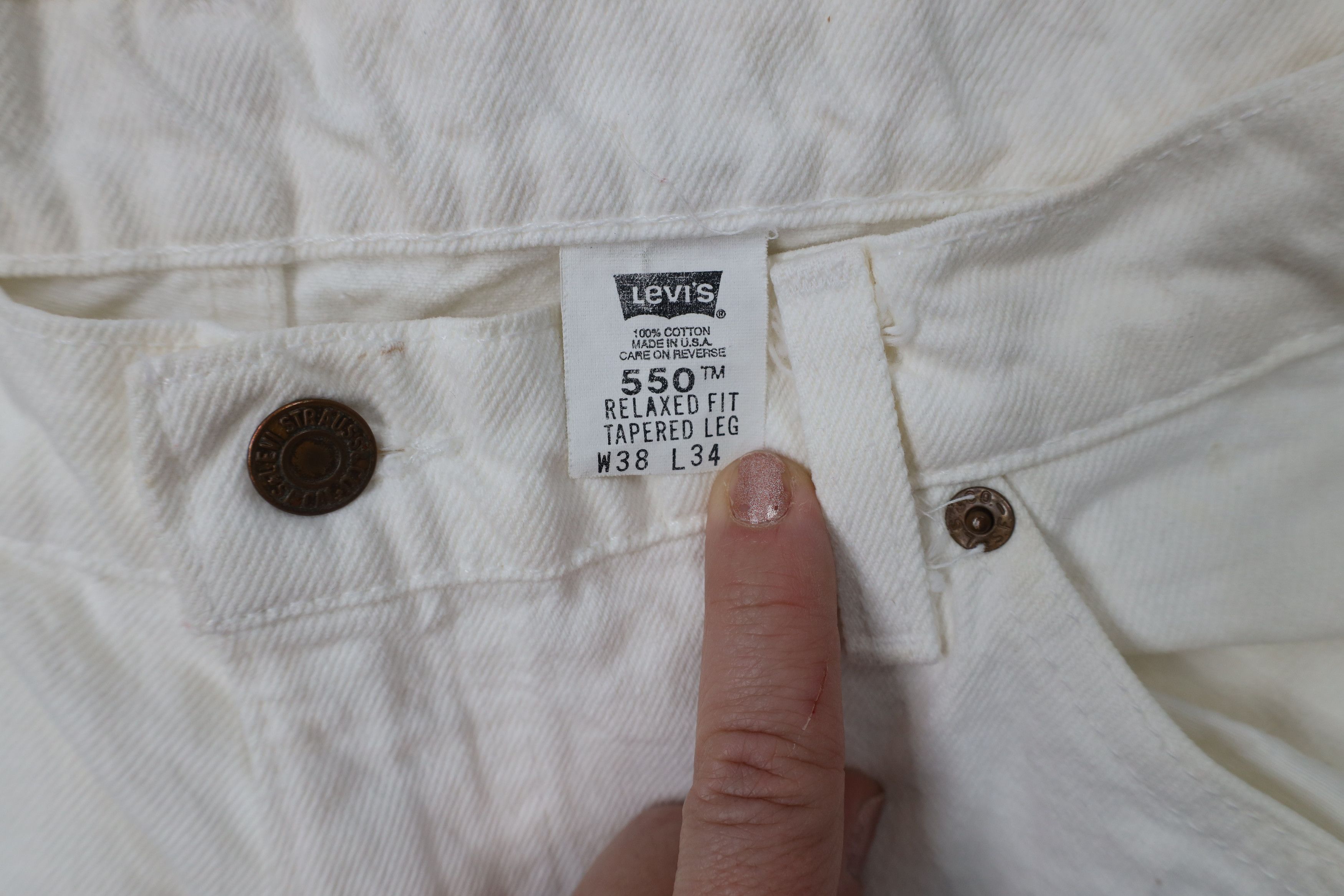 Levi's × Vintage Vintage 90s Levis 550 Orange Tab Tapered Leg Jeans USA Size US 38 / EU 54 - 10 Thumbnail