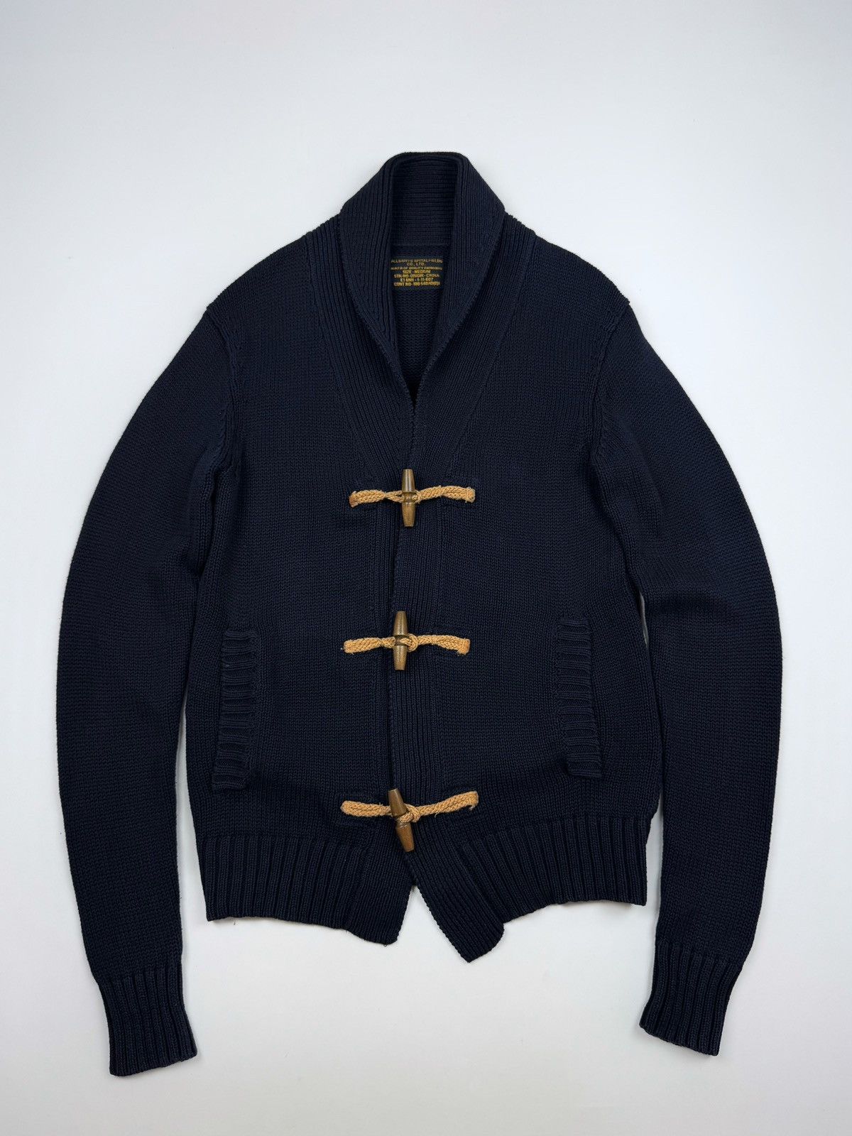 Allsaints AllSaints Ernst Linen/Cotton Navy Cardigan Size US M / EU 48-50 / 2 - 1 Thumbnail