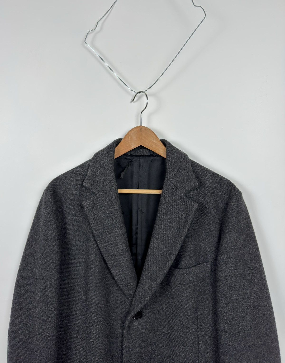 Hermes Hermes Heavy Wool Black-Grey Coat Size US M / EU 48-50 / 2 - 2 Thumbnail