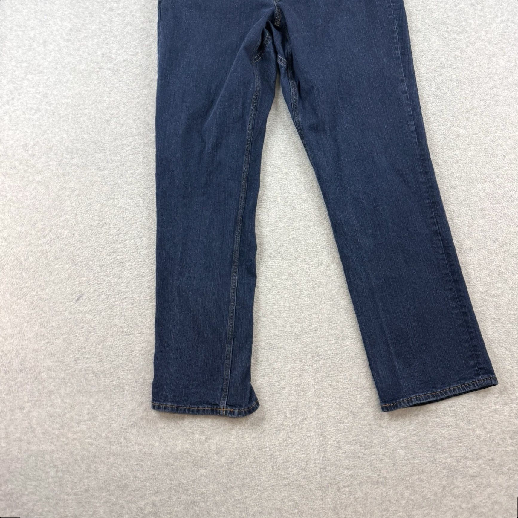 Denime Duluth 40 Grit Jeans Slim Fit Denim 34x32 Dark Wash Cotton Spandex Mens Jeans 5-Pocket Button Zip USA Logo Cowboy Style Regular Rise Slimming Stretch Size US 34 / EU 50 - 2 Thumbnail
