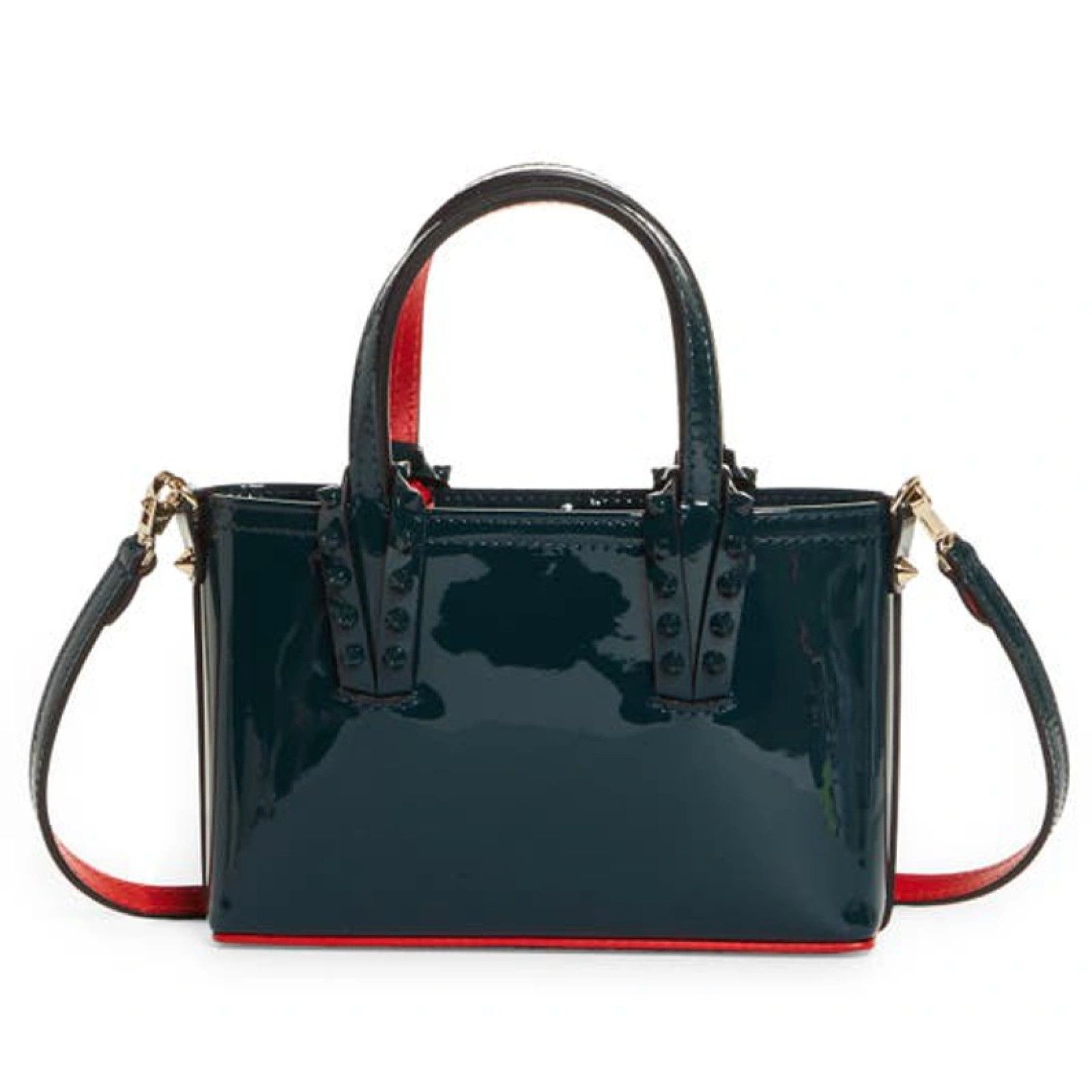 クリスチャンルブタンCABATA nano Cabata Nano patent leather tote bag in orange - Christian