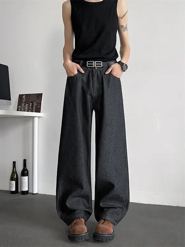 Japanese Brand × Jean Retro loose wide leg slightly flared jeans Size US 32 / EU 48 - 1 Thumbnail