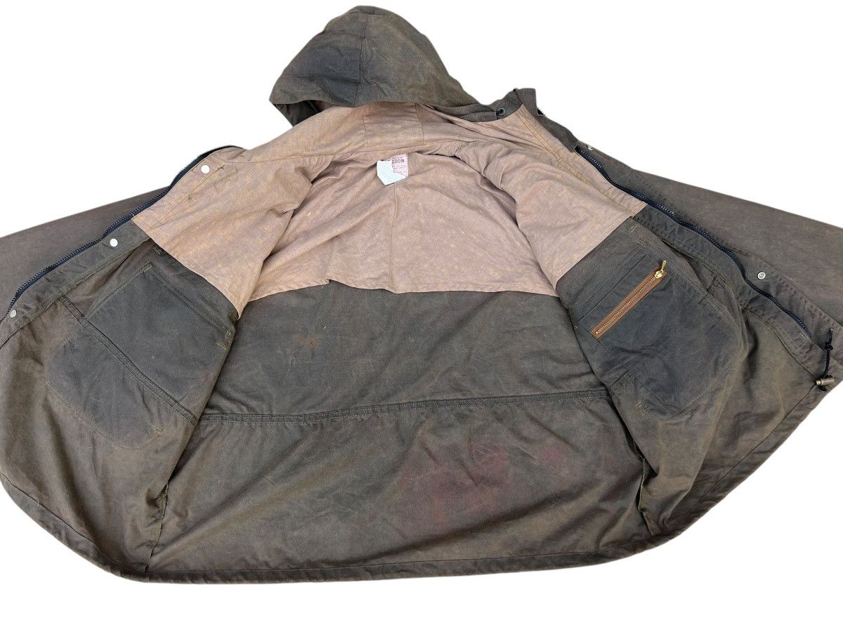 Filson Vintage 80s Filson Waxed Canvas Smock Hoodie Anorak Jacket Size US XXL / EU 58 / 5 - 15 Thumbnail