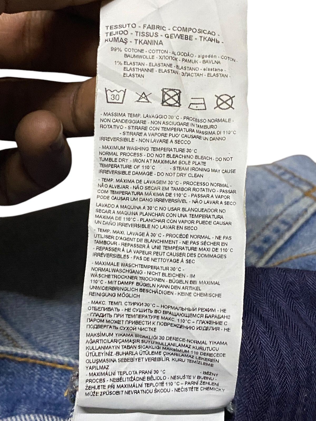 Emporio Armani × Our Legacy Vintage Emporio Armani Faded Wash Distressed Jeans Size US 37 - 16 Thumbnail