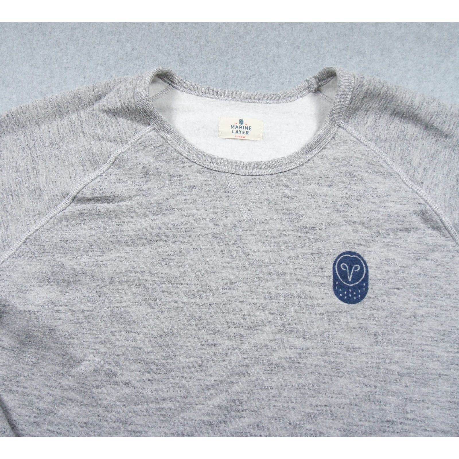 Marine Layer Marine Layer Sweatshirt Mens XLarge Gray Crewneck Samsara Fleece Pullover Adult Size US XL / EU 56 / 4 - 2 Thumbnail