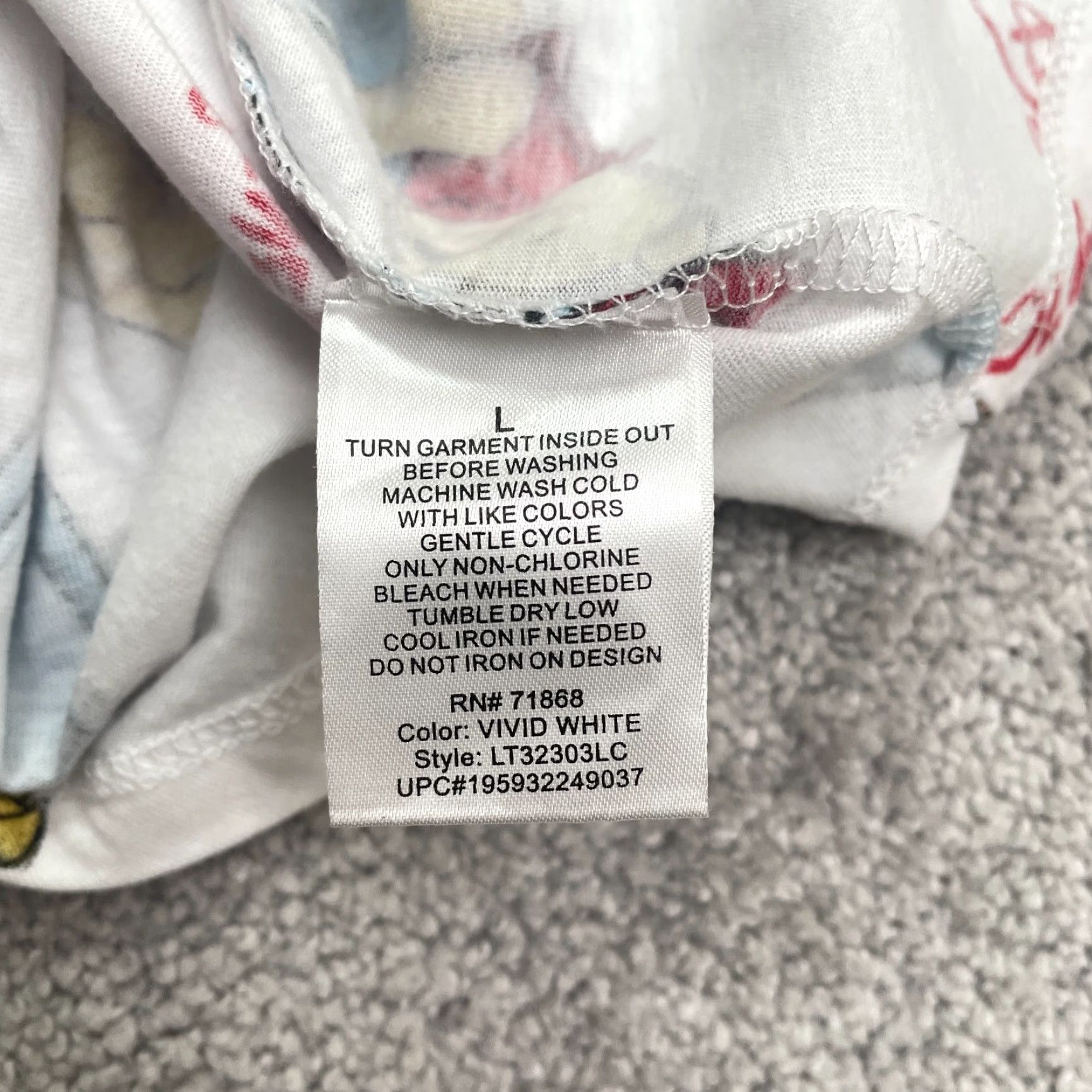 Disney Disney Juniors T-Shirt White Crew Neck Short Sleeve Graphic Print Mickey Minnie Stitch Tinker Bell Winnie The Pooh Lion King Simba 100 Size L / US 10 / IT 46 - 6 Thumbnail