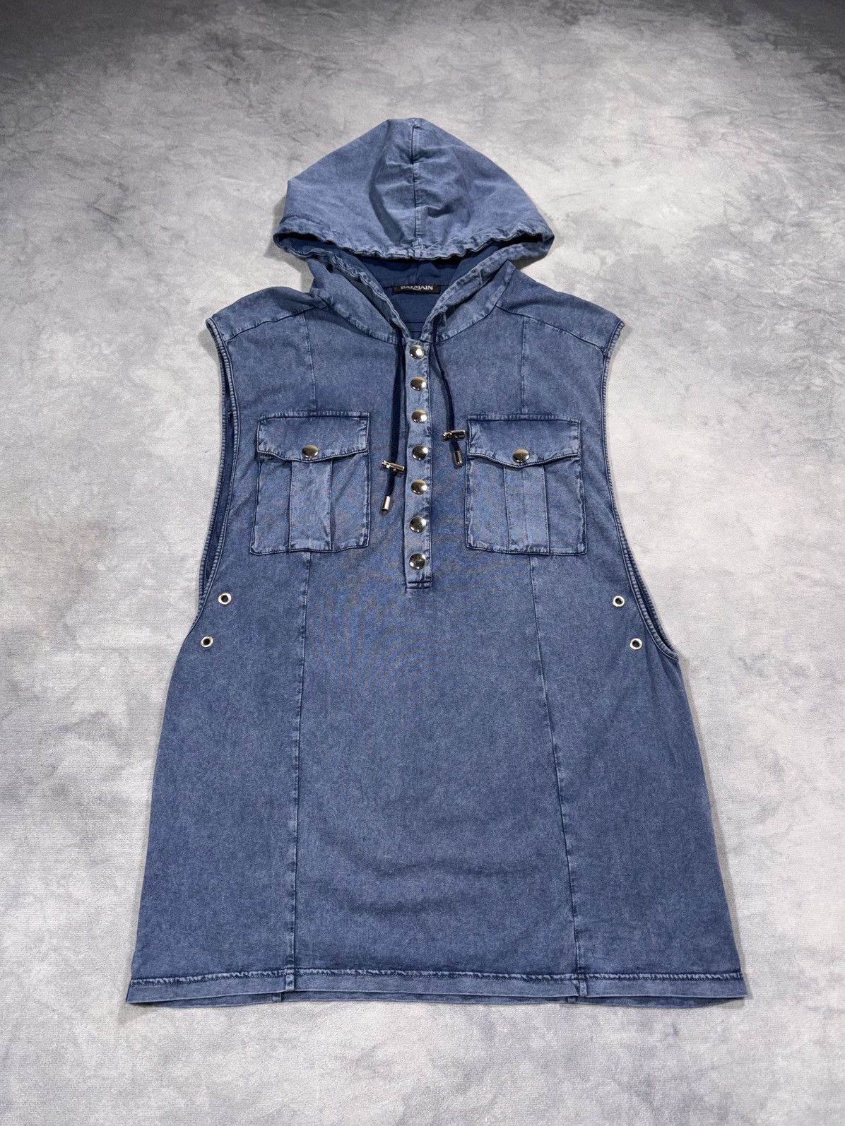 Balmain Balmain Paris SS16 Hooded Sleveless Archive Y2K Shirt Size US M / EU 48-50 / 2 - 4 Thumbnail
