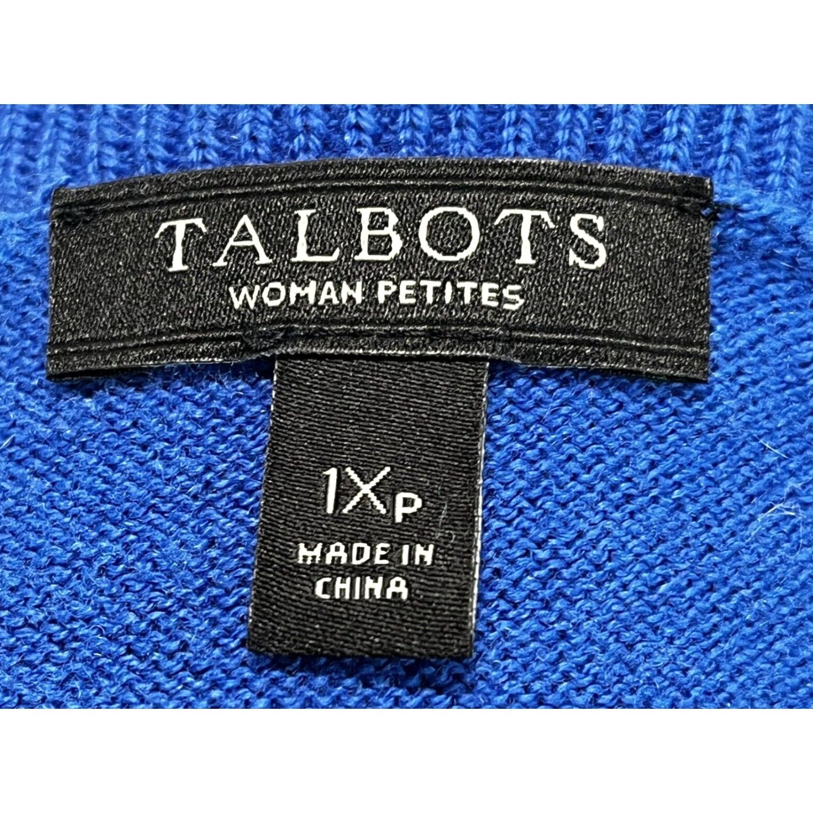Talbots Talbots Fine Knit Sweater 1XP Plus Petite Blue Wool Cashmere Blend Split Sides Size XL / US 12-14 / IT 48-50 - 6 Thumbnail