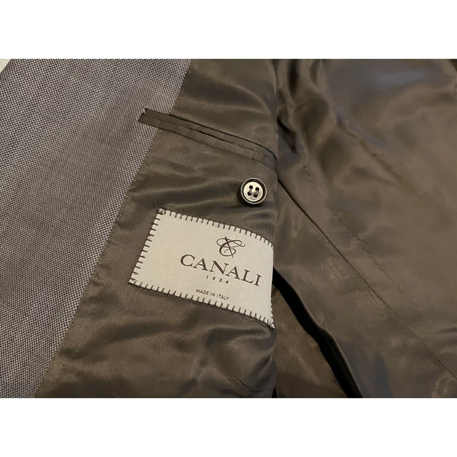 Canali VINTAGE Canali 1934 Travel Wool Mohair Suit Mens 46R Jacket 34x32 Pants Gray 2 Piece Mens Size 34R - 4 Thumbnail