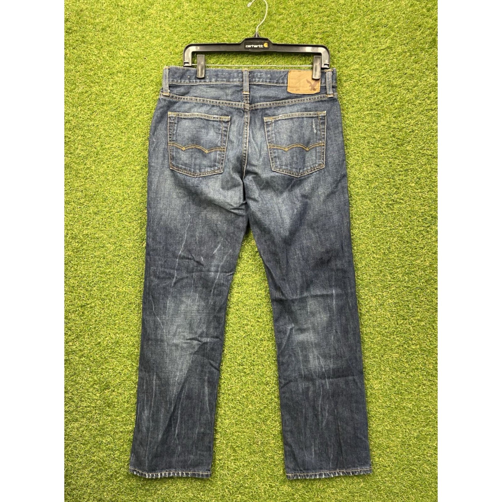 American Eagle Outfitters American Eagle Outfitters Jeans Mens 30x30 Blue Next Level Original Straight Fit Dark y2k Size US 30 / EU 46 - 2 Thumbnail
