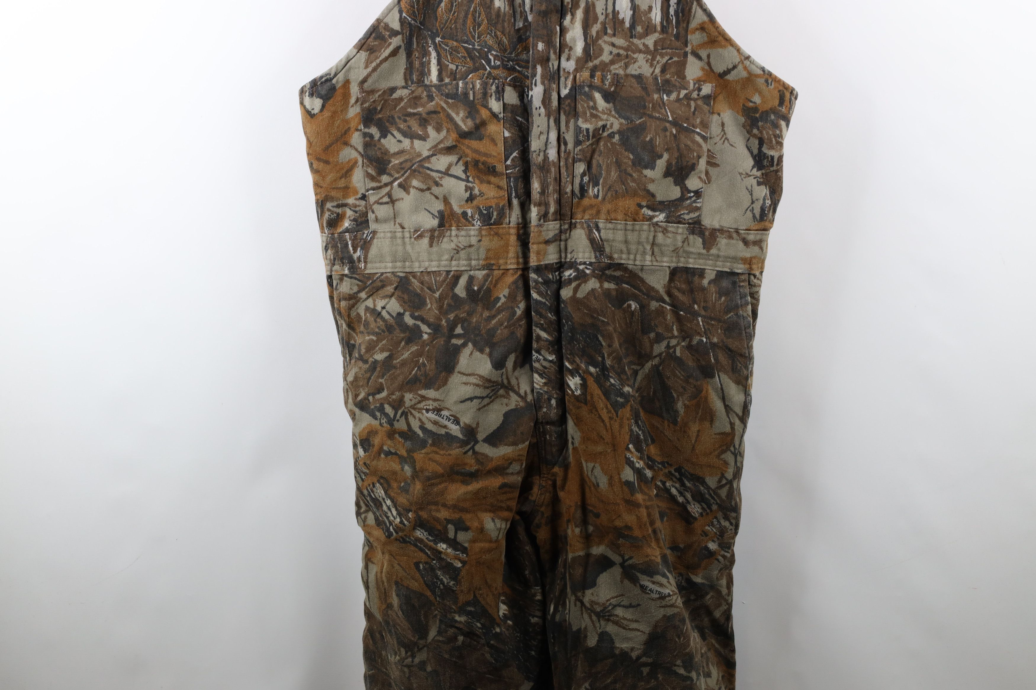 Cabelas × Vintage Vintage 90s Cabelas Realtree Camouflage Quilted Overalls Size US 36 / EU 52 - 3 Thumbnail