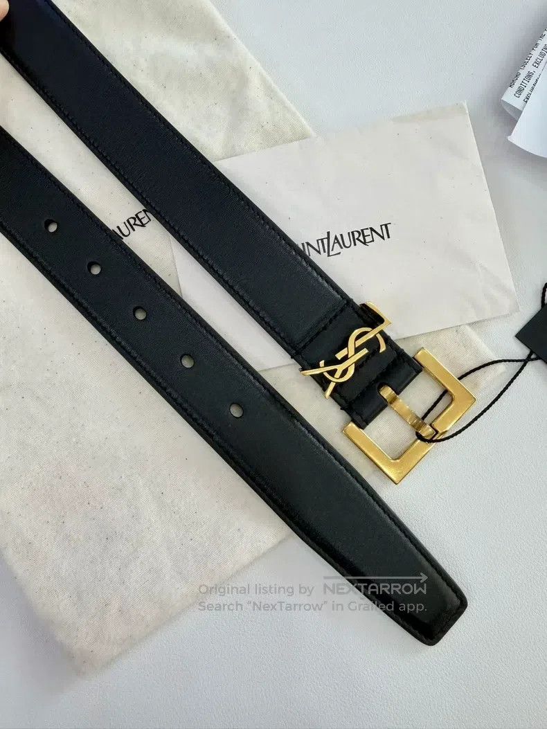 Saint Laurent Paris Saint Laurent Paris Classic Logo Distressed Letter Logo Sq Size ONE SIZE - 4 Thumbnail