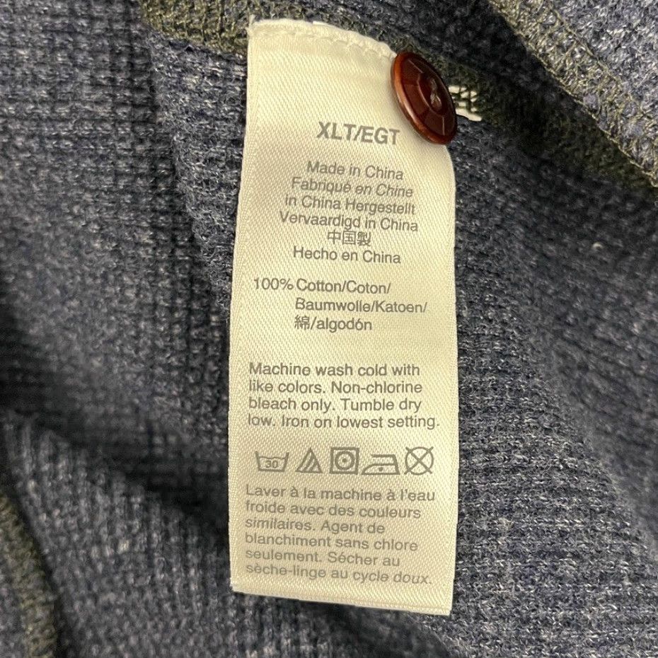 Wallace & Barnes Wallace & Barnes Shirt Mens XLT / LT Blue Waffle Knit Henley Thermal Long Sleeve Size US XL / EU 56 / 4 - 6 Thumbnail