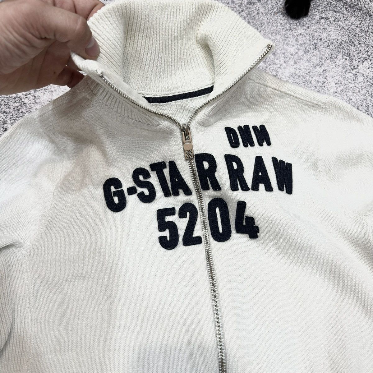 Designer × G-Star G-Star Mens White Robert Vest Knit l/s zip sweater S size Size US S / EU 44-46 / 1 - 5 Thumbnail