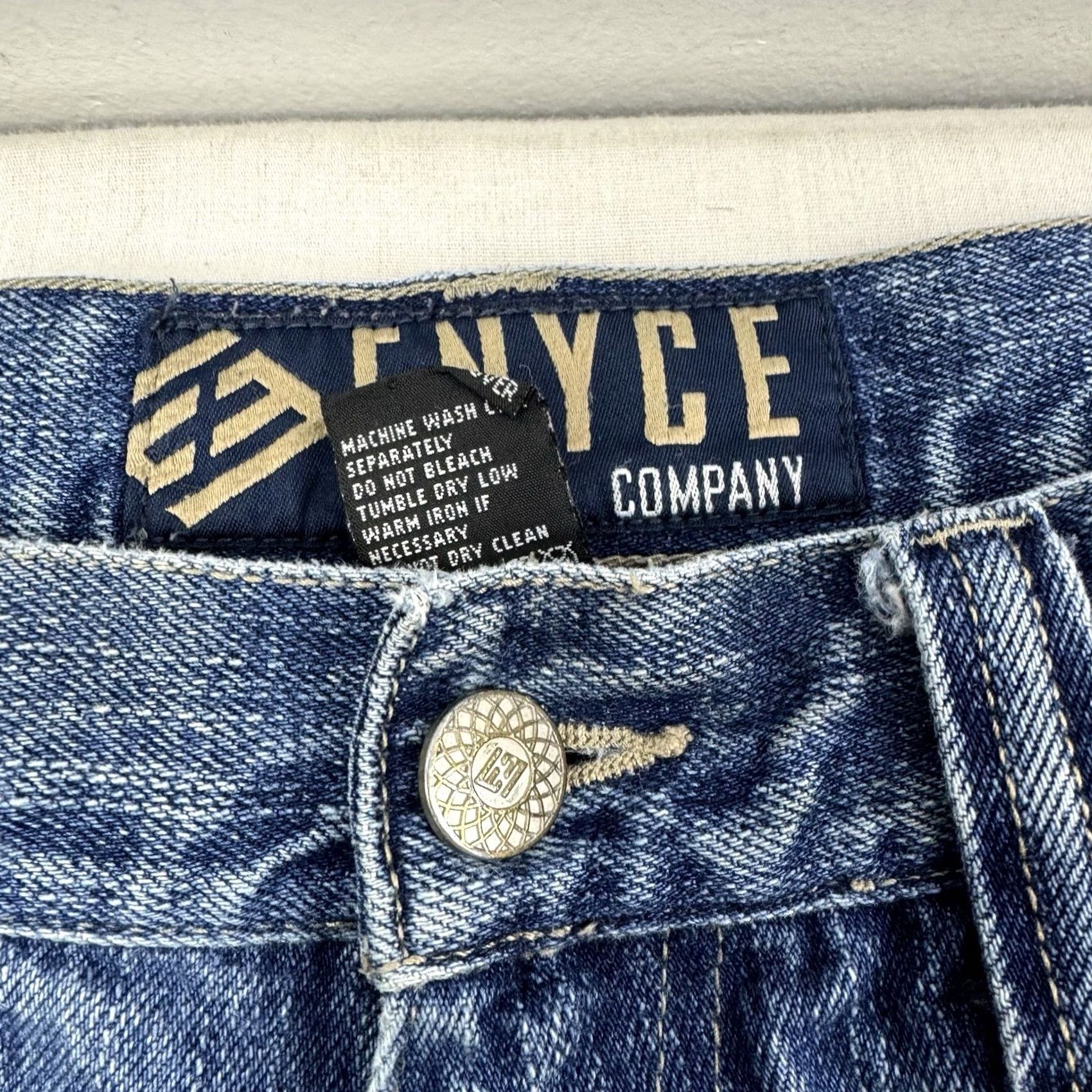 Enyce VINTAGE enyce Jeans Mens 34 Blue Baggy Adult 34x30 Grunge Hipster Punk Wide Leg Y2K 90s Size US 34 / EU 50 - 5 Thumbnail