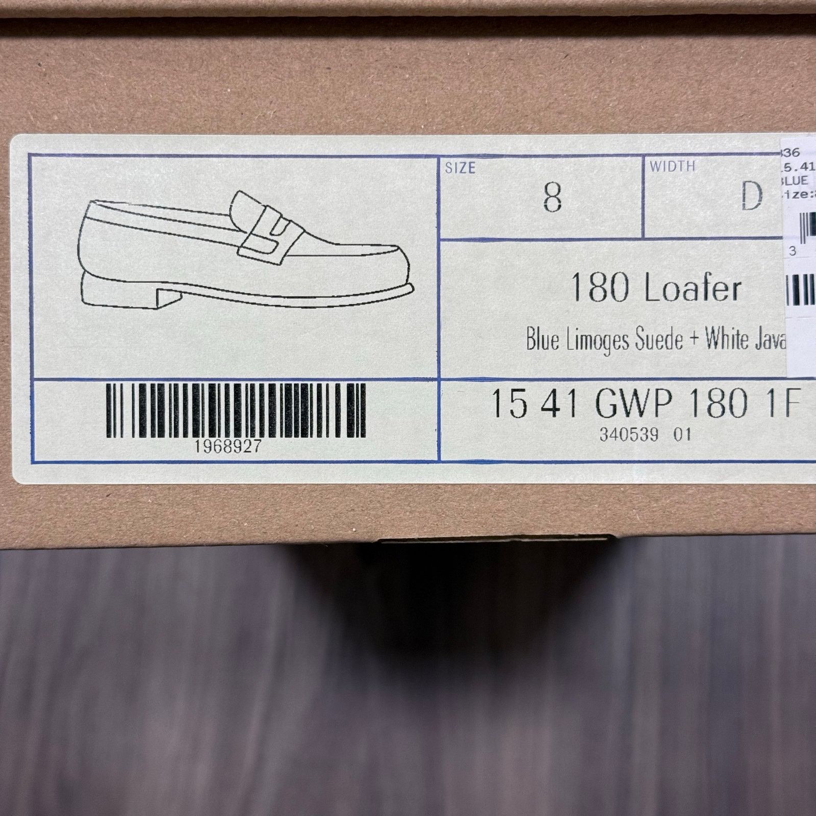 J.M. Weston NIB J.M Weston 180 Blue & White Penny Loafers Size 9US / 8UK Size US 9 / EU 42 - 10 Thumbnail