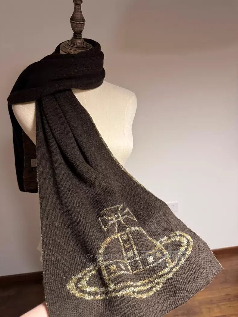 Vivienne Westwood Vivienne Westwood Double-faced Knit Wool Scarf Size ONE SIZE - 2 Thumbnail