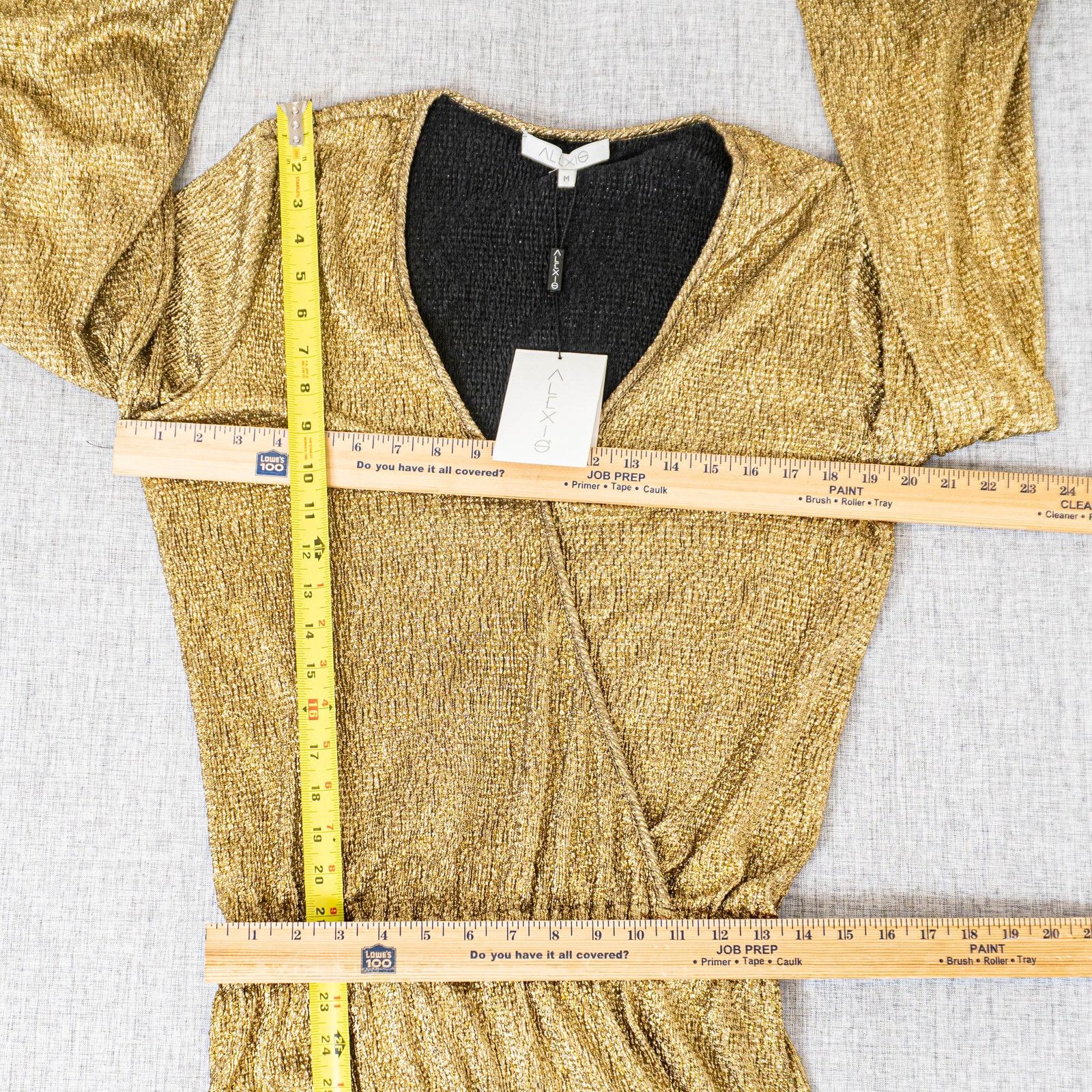 ALEXIS ALEXIS Gold Sparkle Metallic Cocktail dress size Medium Size M / US 6-8 / IT 42-44 - 7 Thumbnail