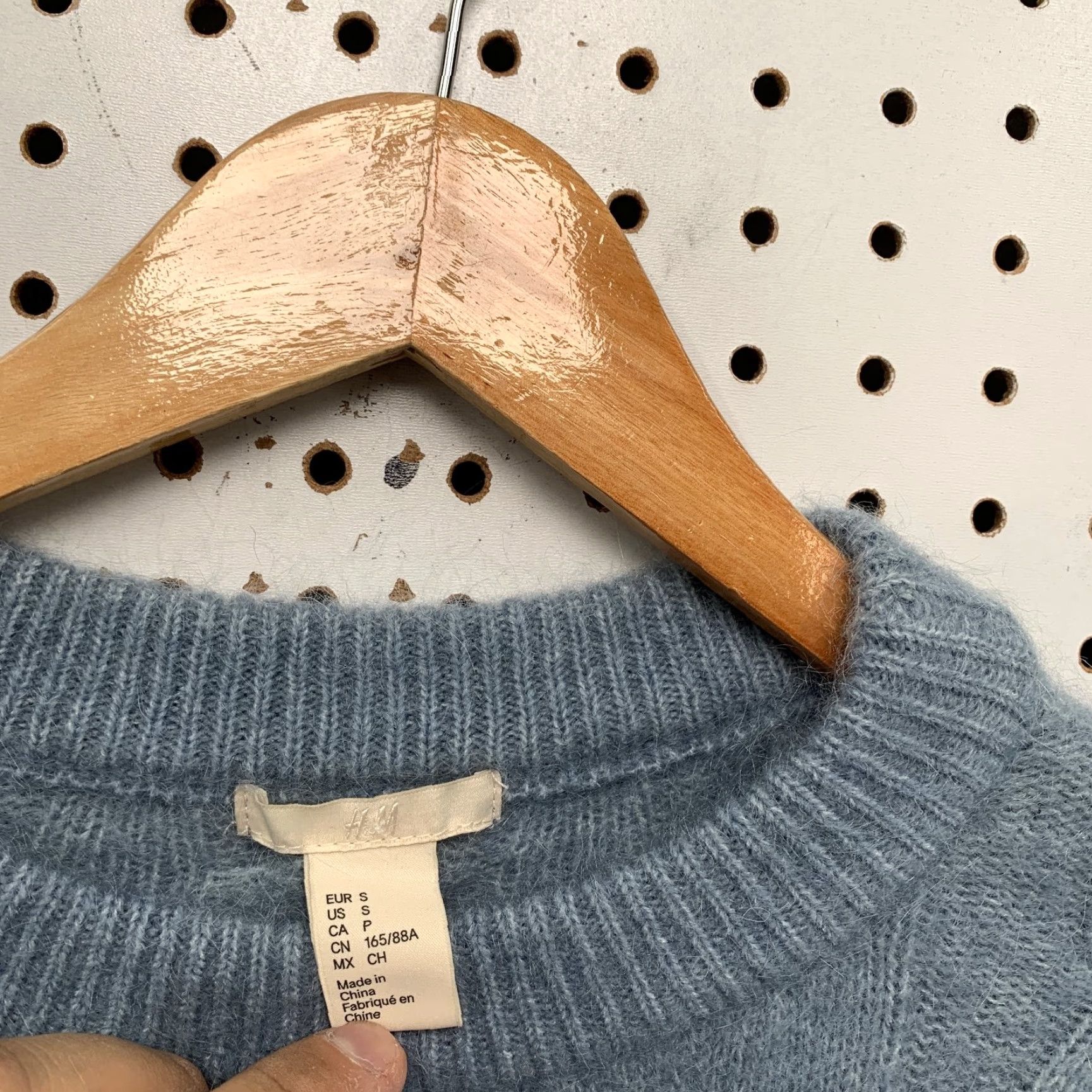 H&M H&M Wool Mohair Sweater Womens Small Blue Cable Knit Oversized Soft Cozy Size S / US 4 / IT 40 - 3 Thumbnail