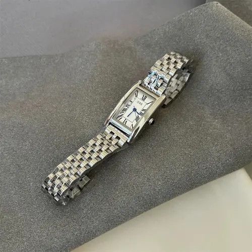 Jewelry Rectangular Face Wristwatch, Classic Gold Watch Size ONE SIZE - 1 Thumbnail