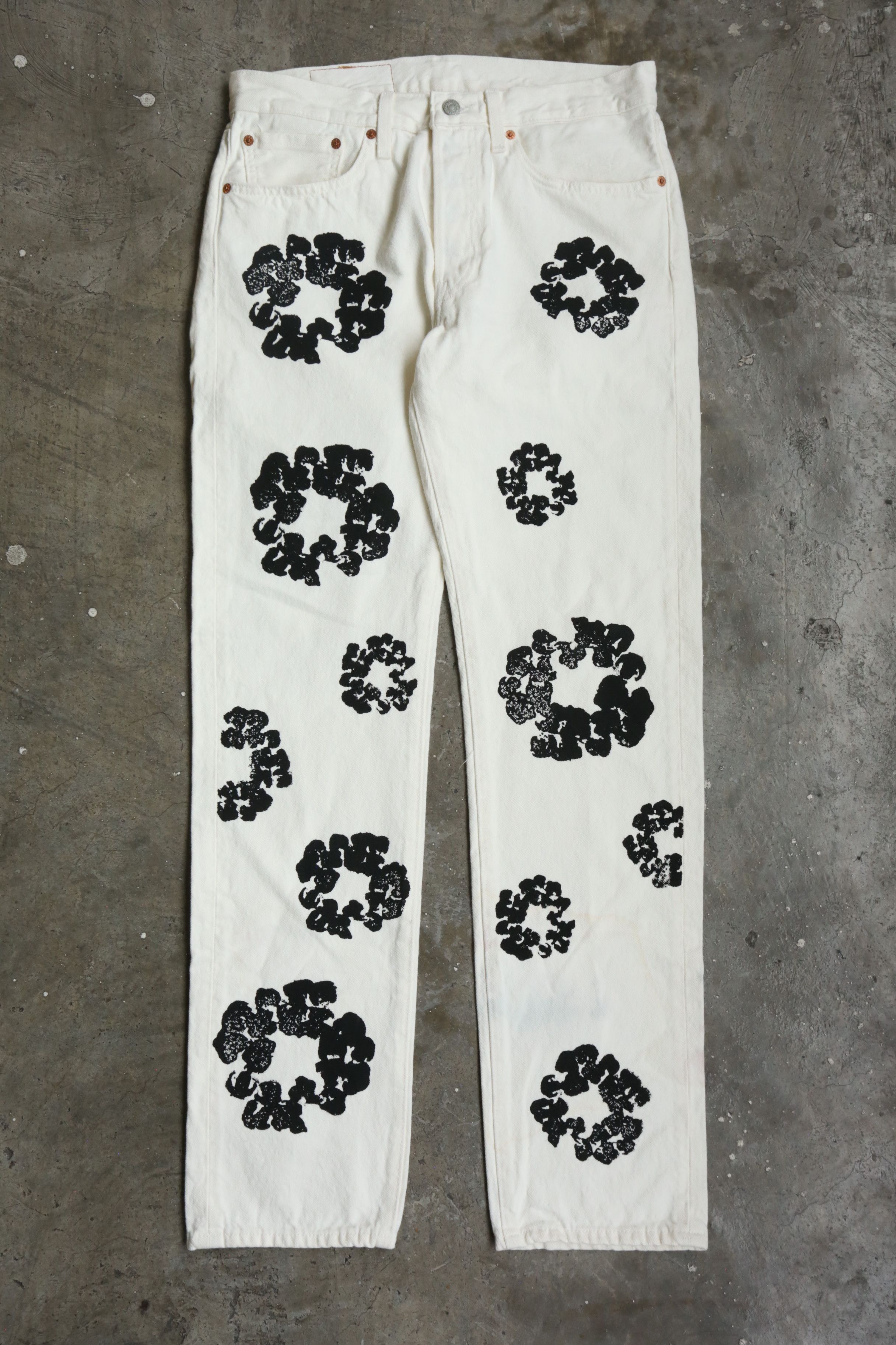 DENIM TEARS × Levi's Levi's - Denim Tears - 501 Wreath Denim Jean Size US 31 - 1 Thumbnail