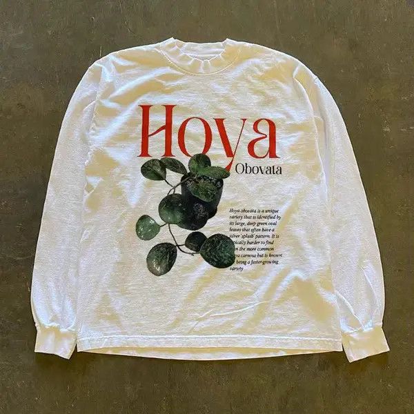 Japanese Brand White washed retro Hoya print long sleeve t-shirt Size US L / EU 52-54 / 3 - 2 Thumbnail