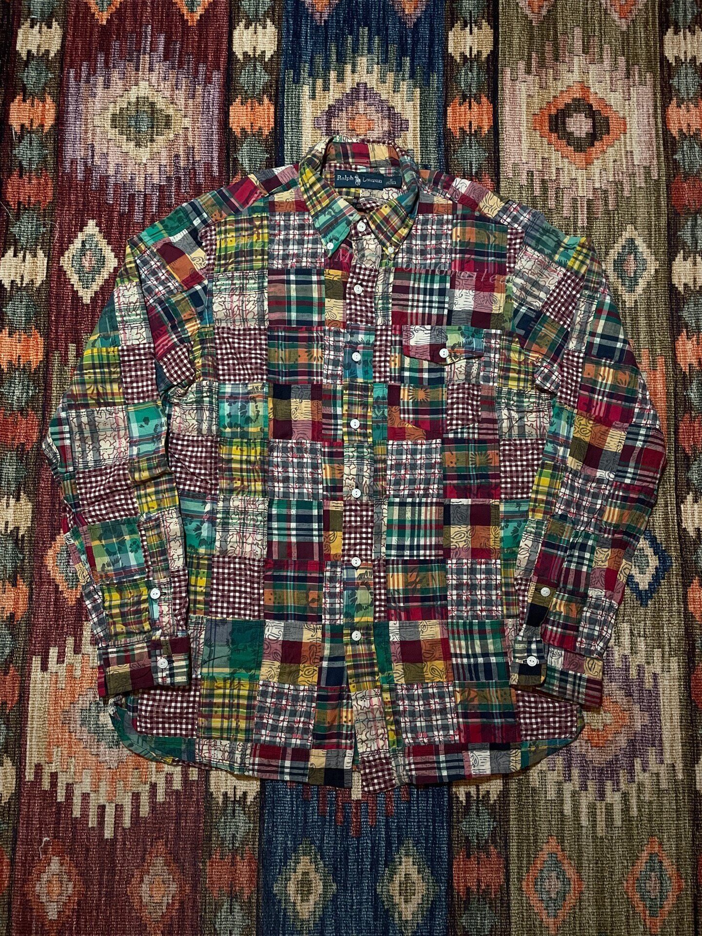 Ralph Lauren Ralph Lauren Vintage Patchwork Shirt Size US M / EU 48-50 / 2 - 1 Thumbnail