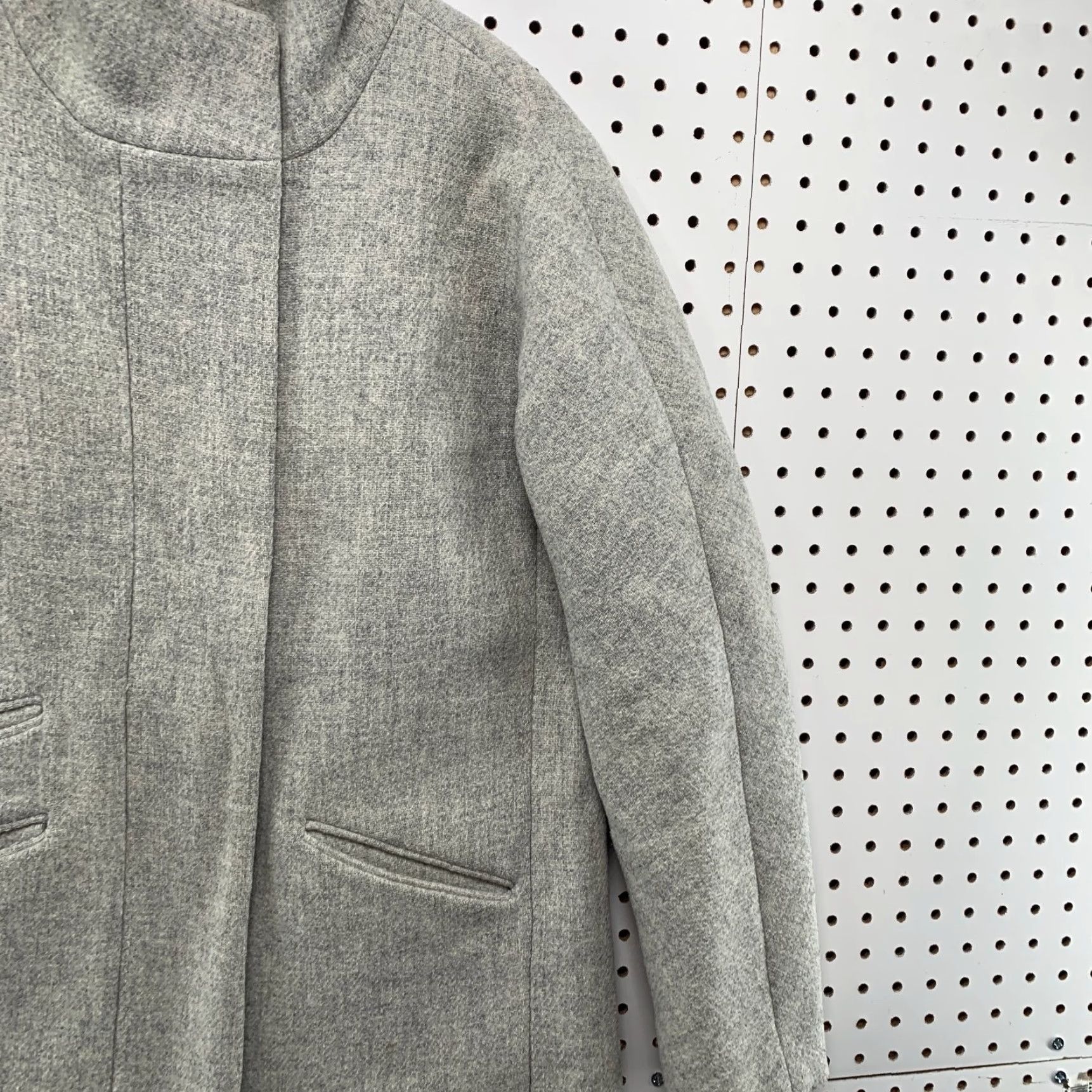 J.Crew J.CREW Coat Womens 4 Gray Italian Stadium Cloth Nello Gori Wool Blend Jacket Teen? Size S / US 4 / IT 40 - 4 Thumbnail