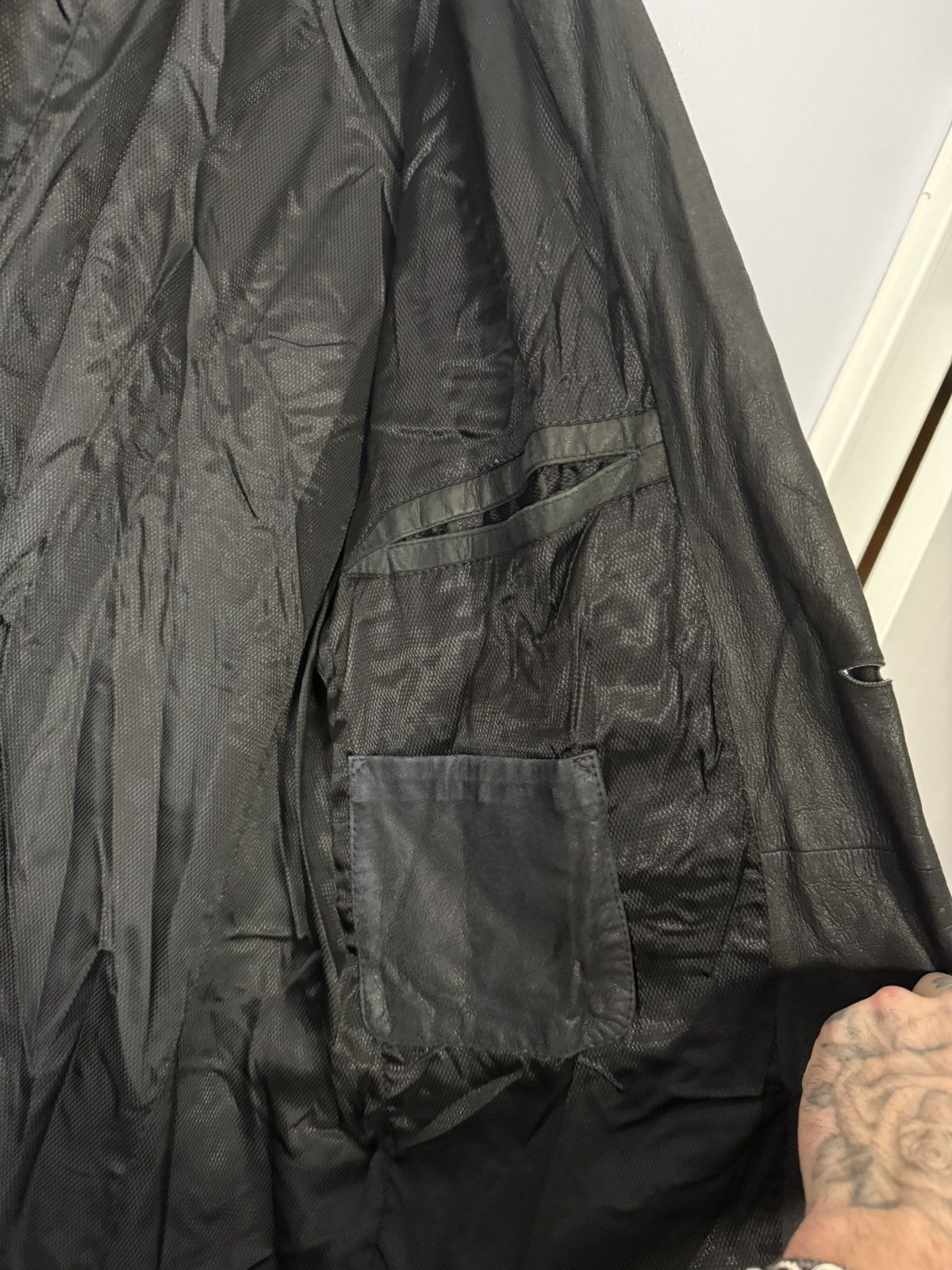 Remy Remy Leather Blazer Black Size 46 Rare Retail $1250.00 Size 46L - 6 Thumbnail
