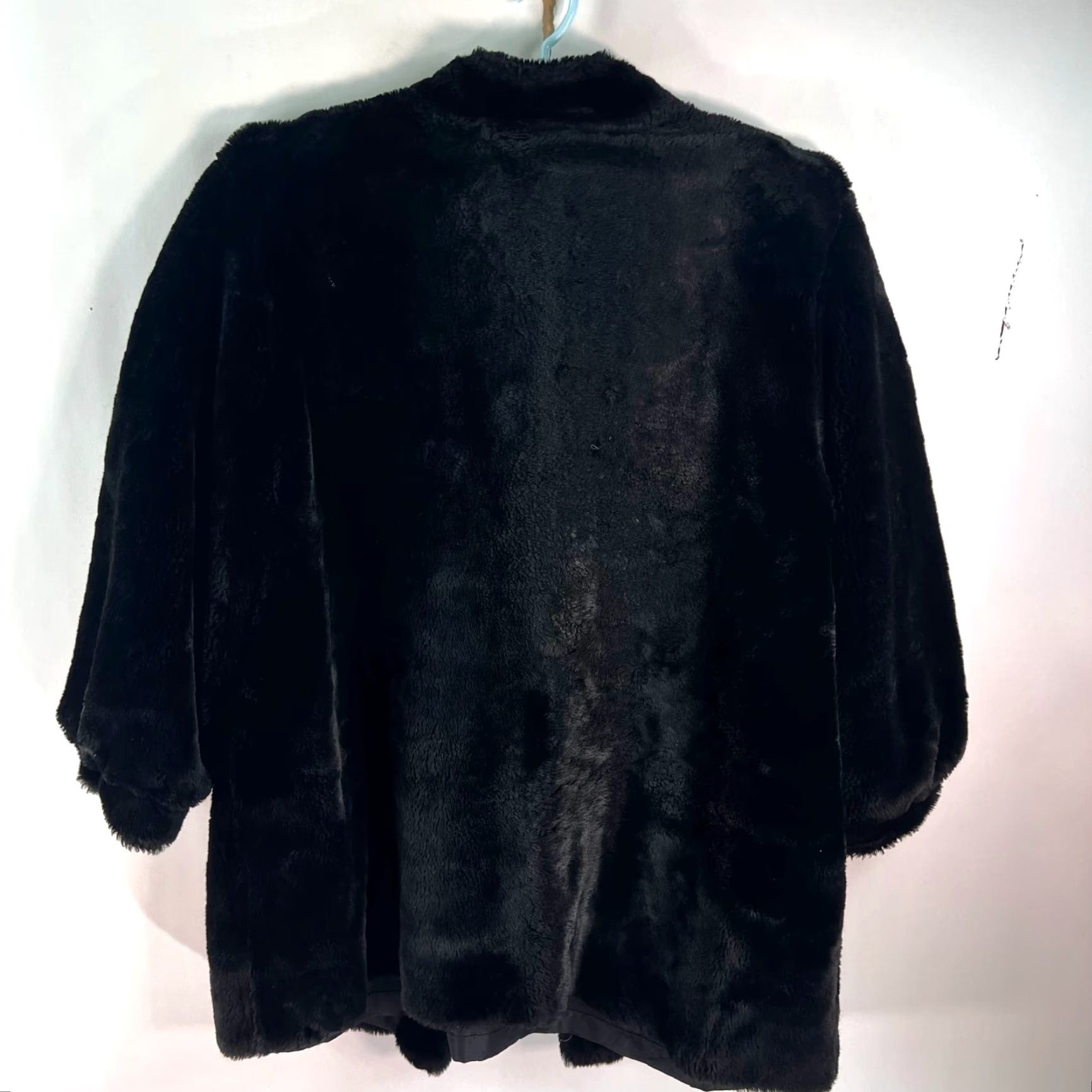 Vintage VINTAGE J Percy Women's Faux Fur Coat 1970s Soft Warm Black Size 2XL Size XXL / US 16-18 / IT 52-54 - 7 Thumbnail