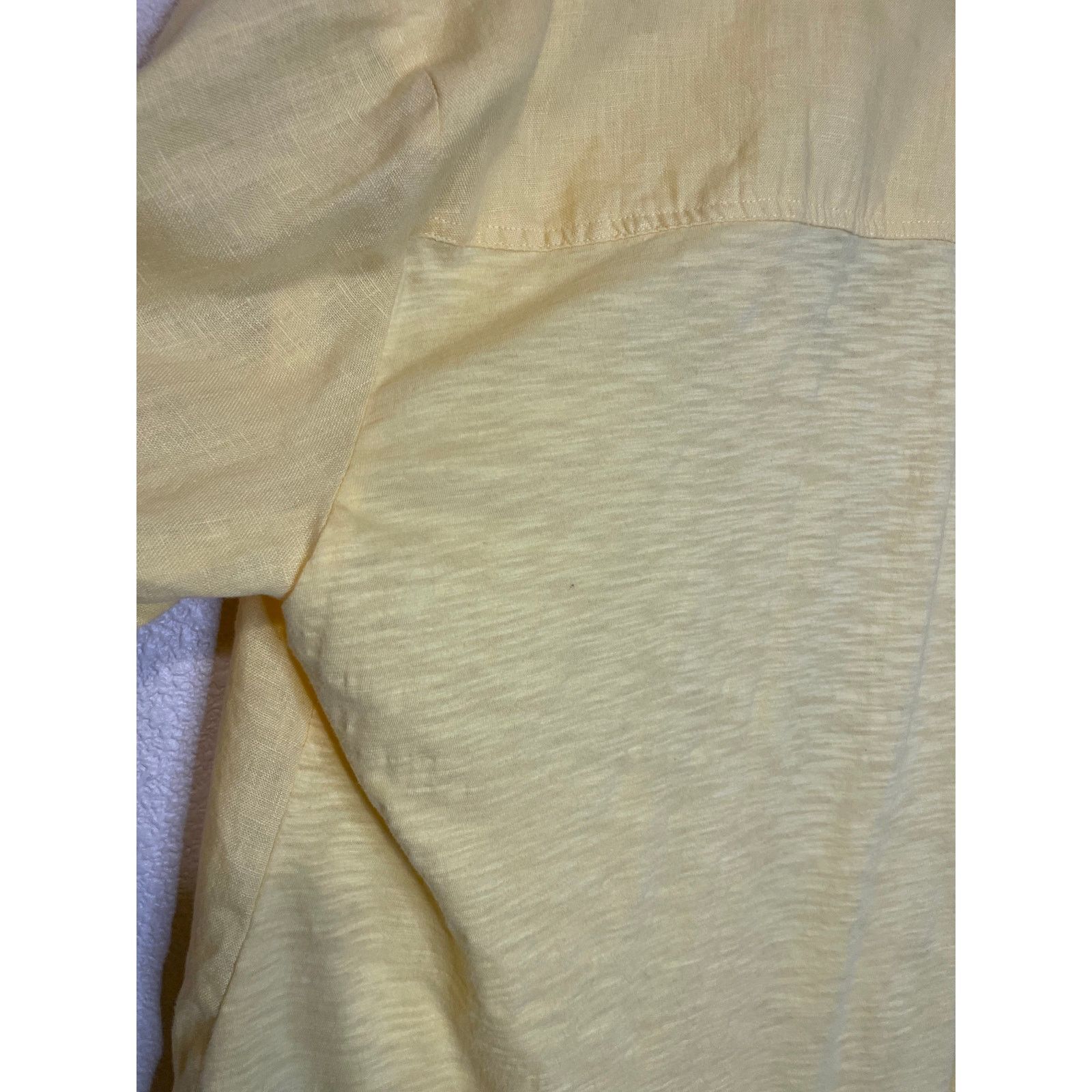 Other JM Collection Linen Cotton Yellow Button Up Top 14 Size XL / US 12-14 / IT 48-50 - 9 Thumbnail