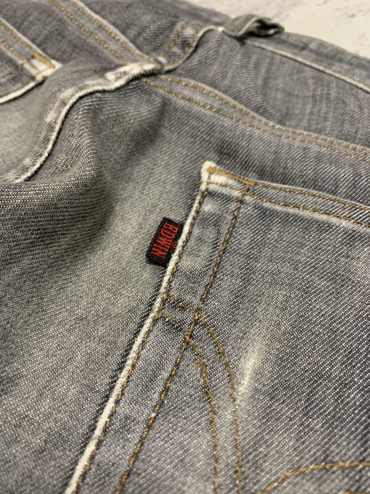 Japanese Brand Vintage Edwin Distressed Denim Kapital Boro Style 30x28 Size US 30 / EU 46 - 13 Thumbnail