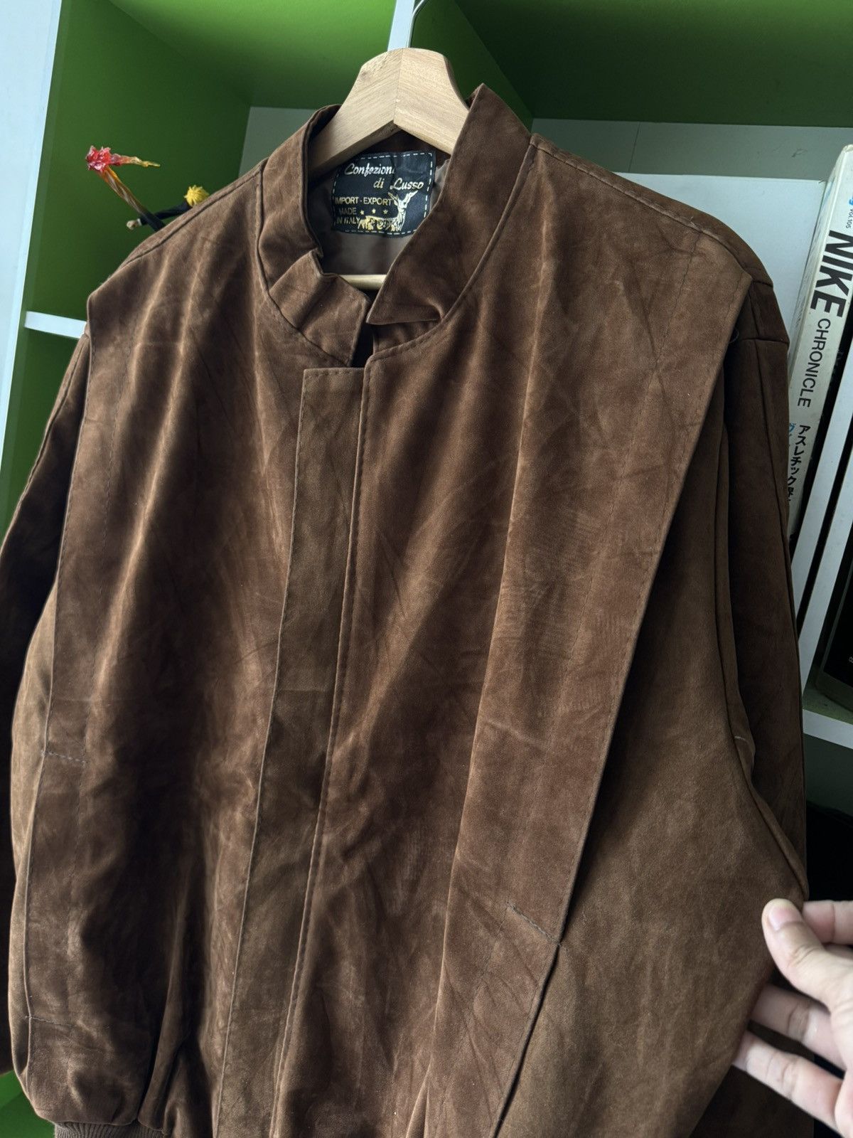 If Six Was Nine Vintage 70/80s Confezioni di lusso suede jacket Size US L / EU 52-54 / 3 - 7 Thumbnail