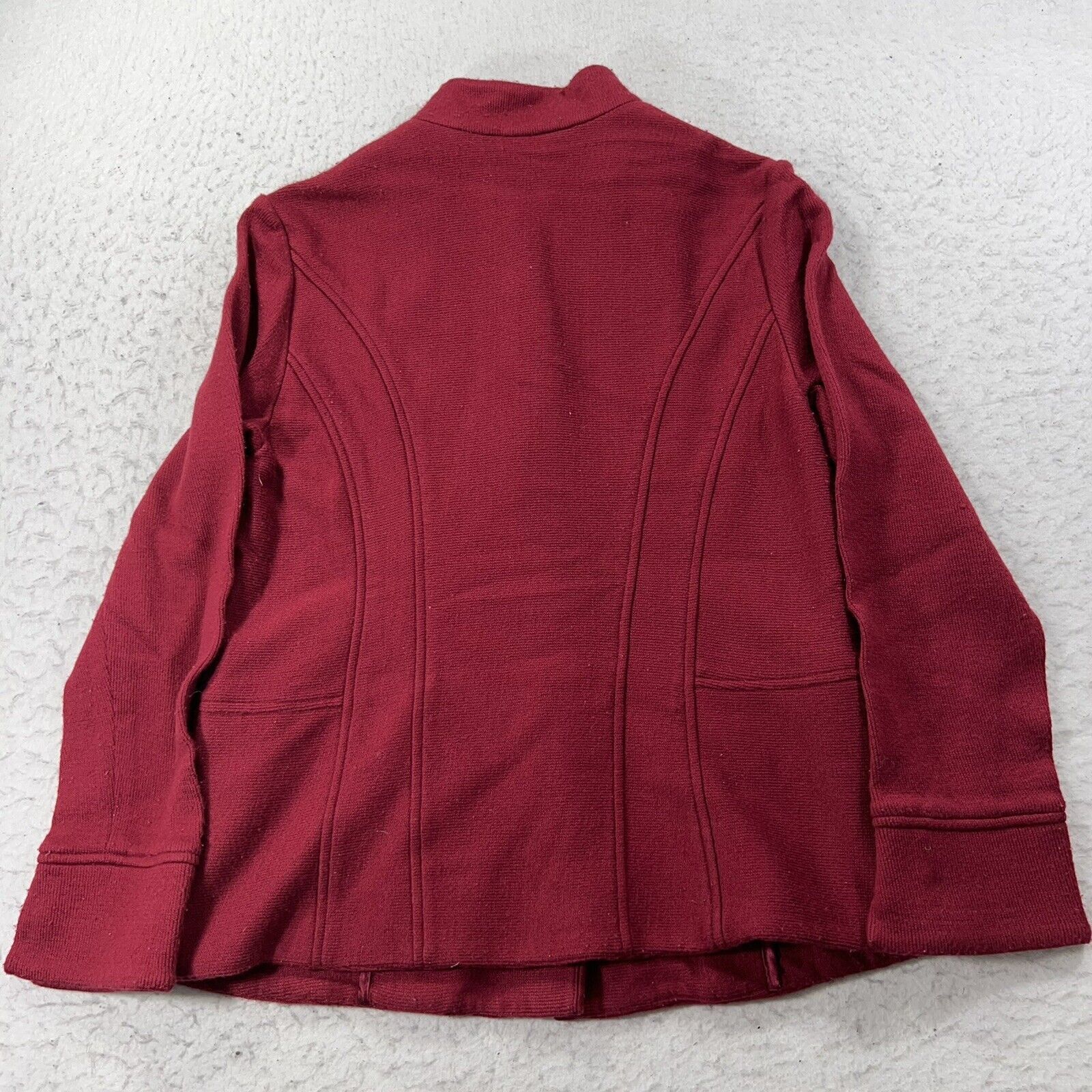Coldwater Creek Coldwater Creek Knit Jacket Button Front Burgundy Acrylic Size M / US 6-8 / IT 42-44 - 5 Thumbnail