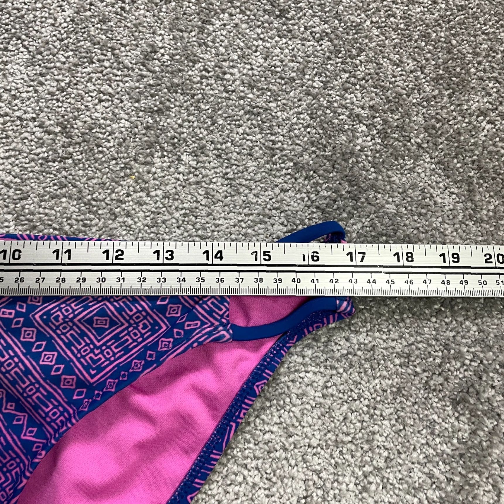 Pinko Unbranded Women's Bikini Bottom L Purple Pink Geometric Mid Rise Summer Beach Swimwear Size 36" / US 14 / IT 50 - 6 Thumbnail