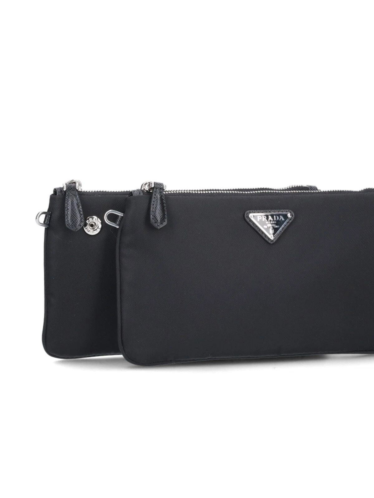 Prada PRADA Re-Nylon Black Double Pouch New And Authentic Size ONE SIZE - 4 Thumbnail