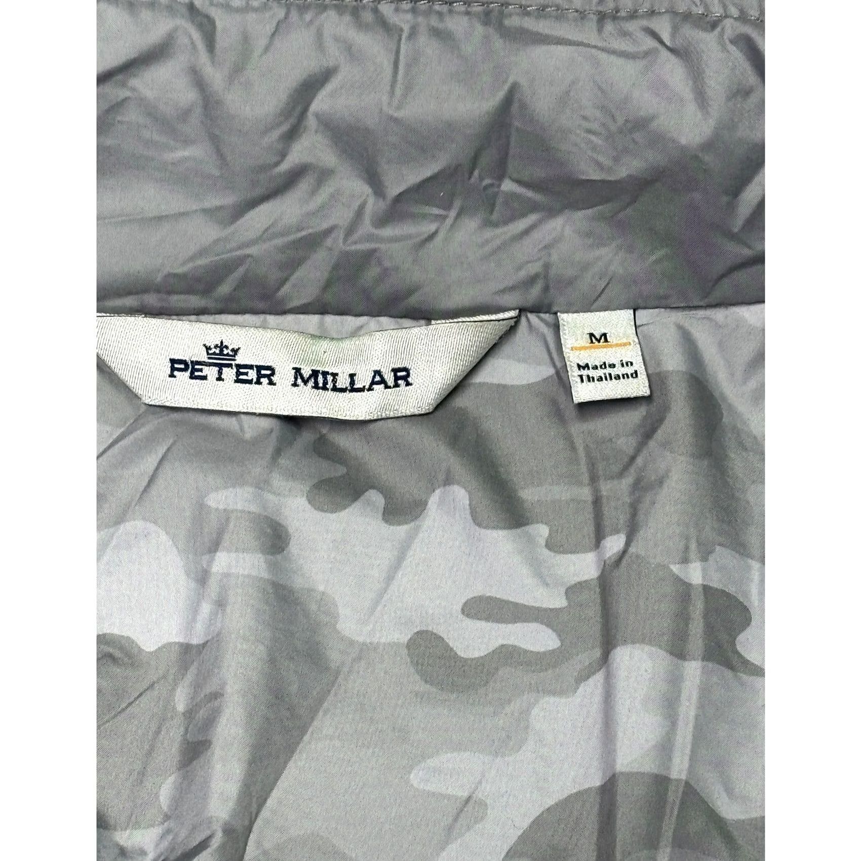 Peter Millar Peter Millar Mens Grey Quilted Puffer Jacket Camo Lining Full Zip Size Medium Size US M / EU 48-50 / 2 - 6 Thumbnail