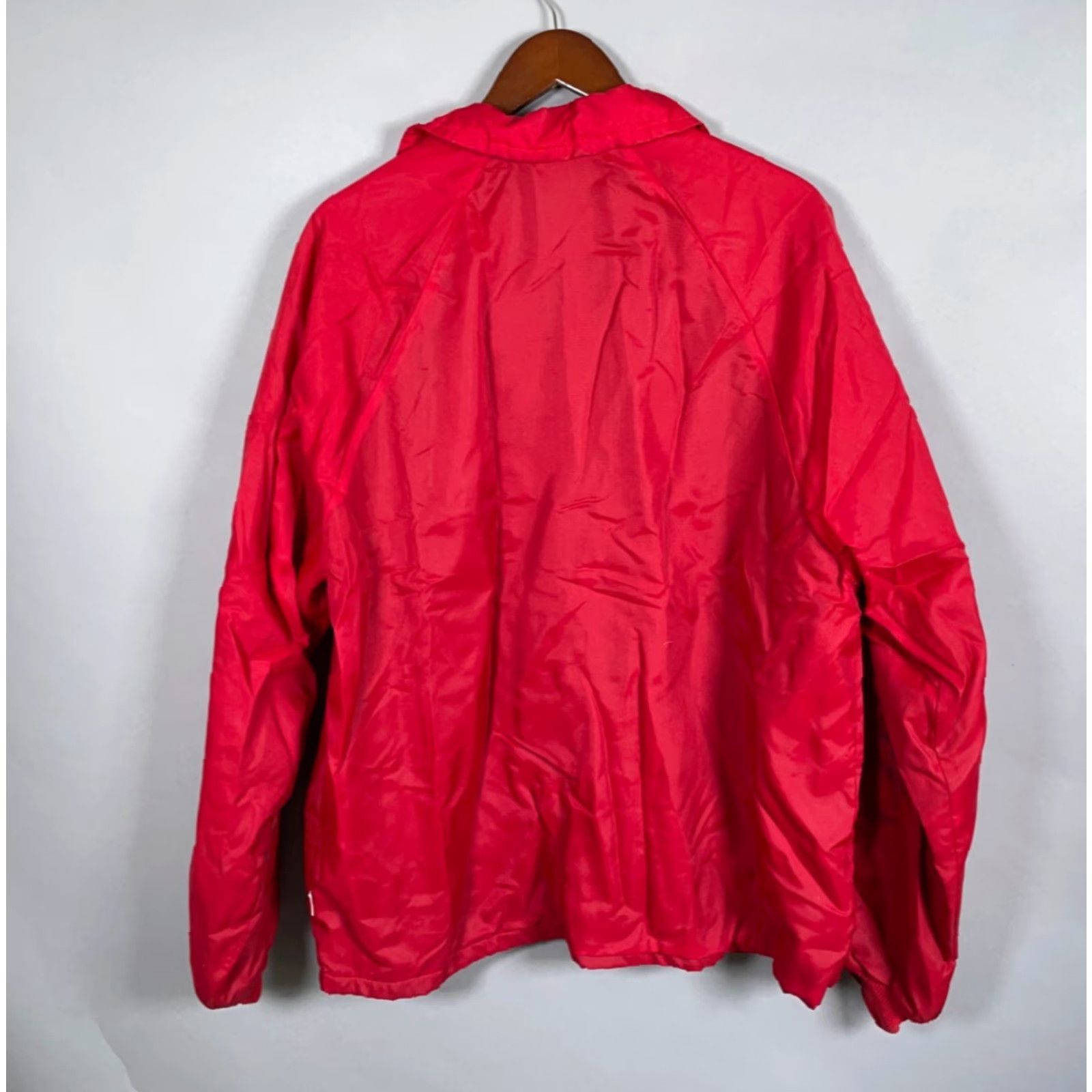 Starter VINTAGE Starter Bomber Jacket Adult XL Red Nylon Sherpa Lined 70s Mens Size US XL / EU 56 / 4 - 2 Thumbnail