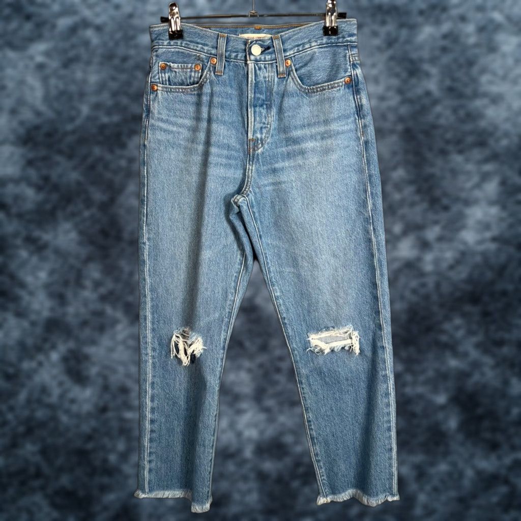 Levi's VINTAGE Levi's Jeans Adult Womens 25 Blue Distressed High-Rise Wedgie Straight Womens Size 42" / US 20 - 1 Thumbnail