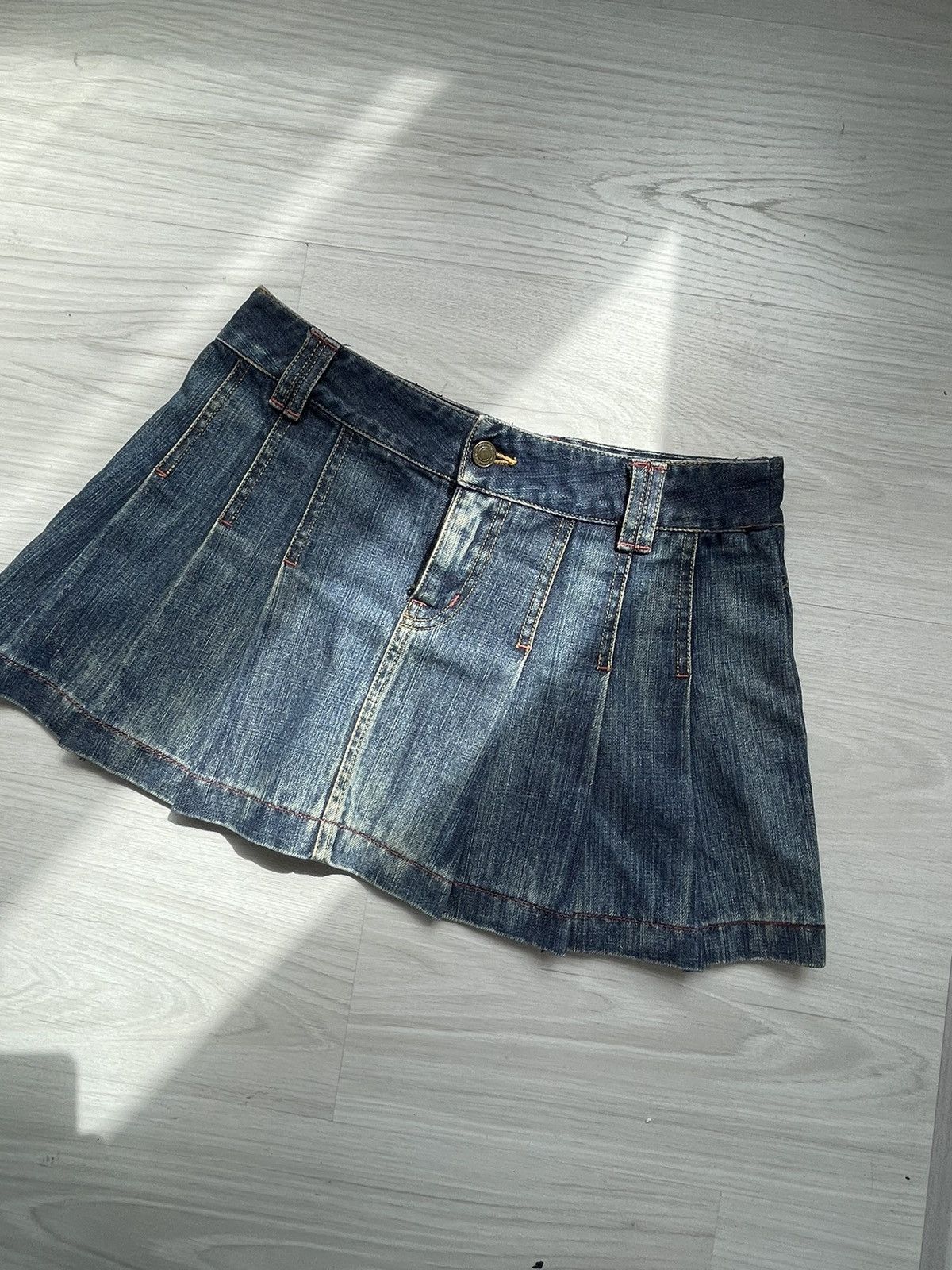Vintage y2k denim skirt Size 26" / US 2 / IT 38 - 4 Thumbnail
