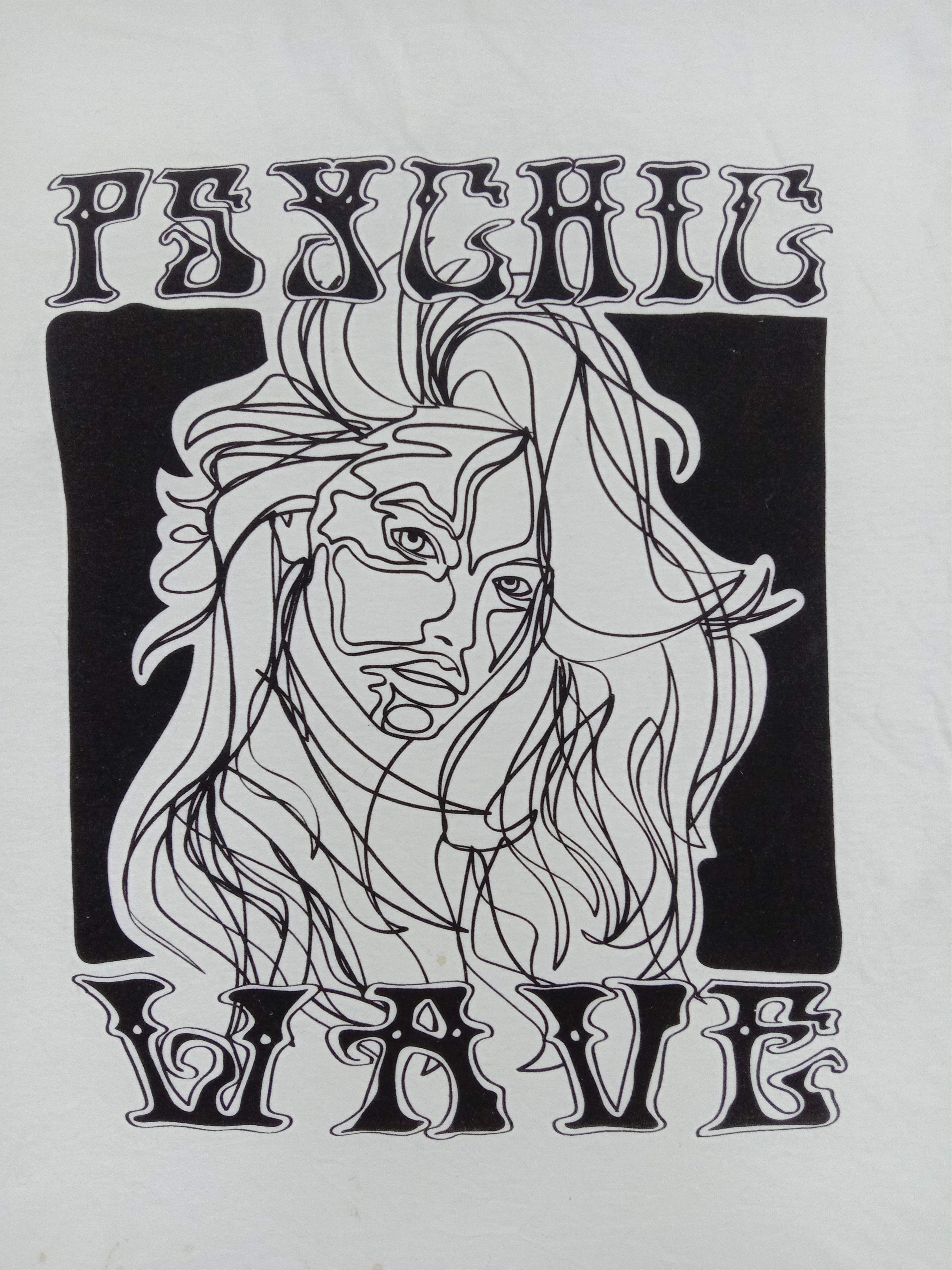 Fruit Of The Loom Vintage Fruit Of The Loom 'Psychic Wave' T Shirt Size US M / EU 48-50 / 2 - 2 Thumbnail