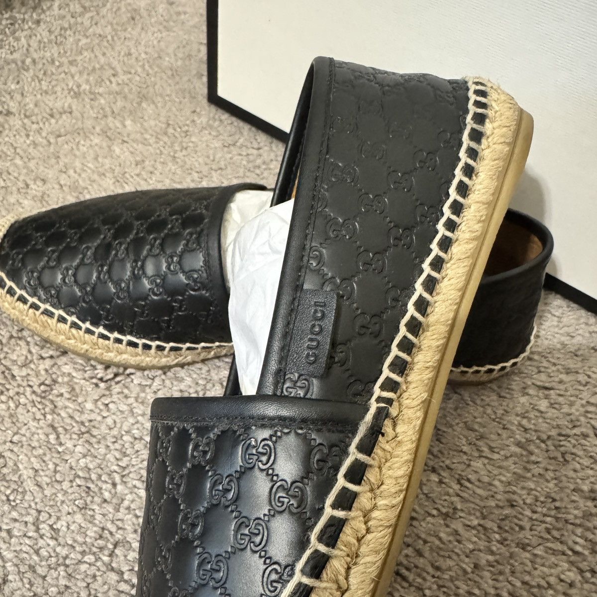 Gucci Gucci Black Leather Espadrilles - Women’s Size 6/36 Size US 6 / IT 36 - 2 Thumbnail