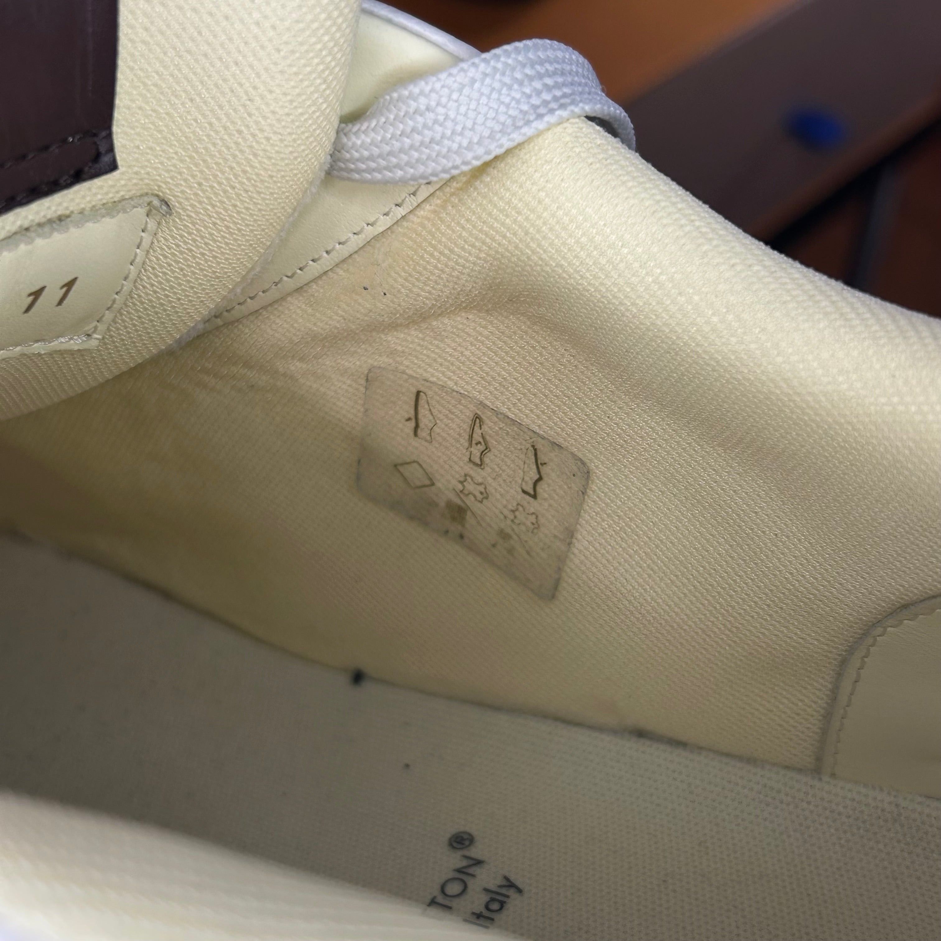 Louis Vuitton Louis Vuitton LV Trainer White Mocha Size 12-13 Size US 12.5 / EU 45-46 - 7 Thumbnail