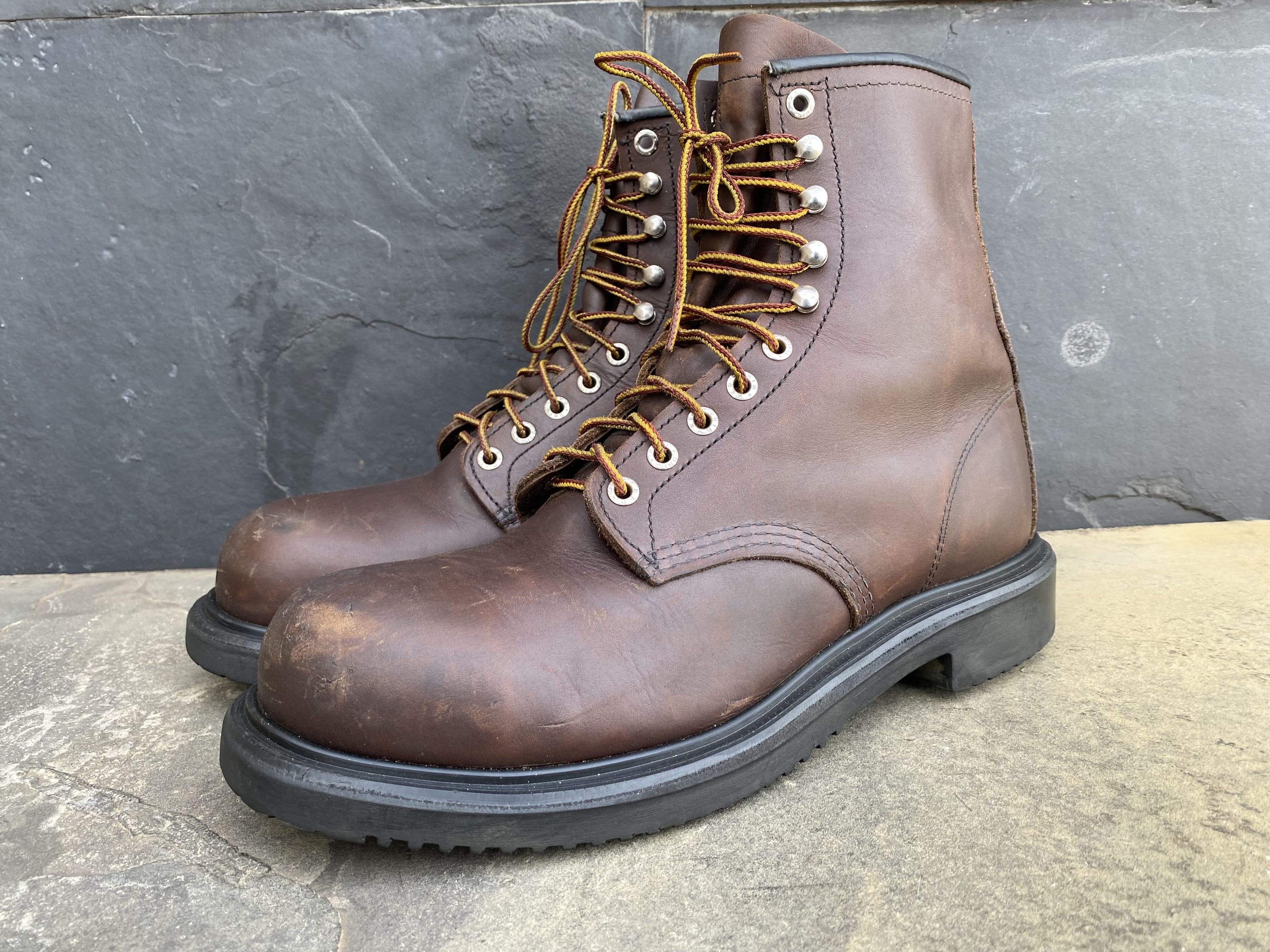Vtg Red Wing 2233 Supersole Leather Boots Mens Steel Toe