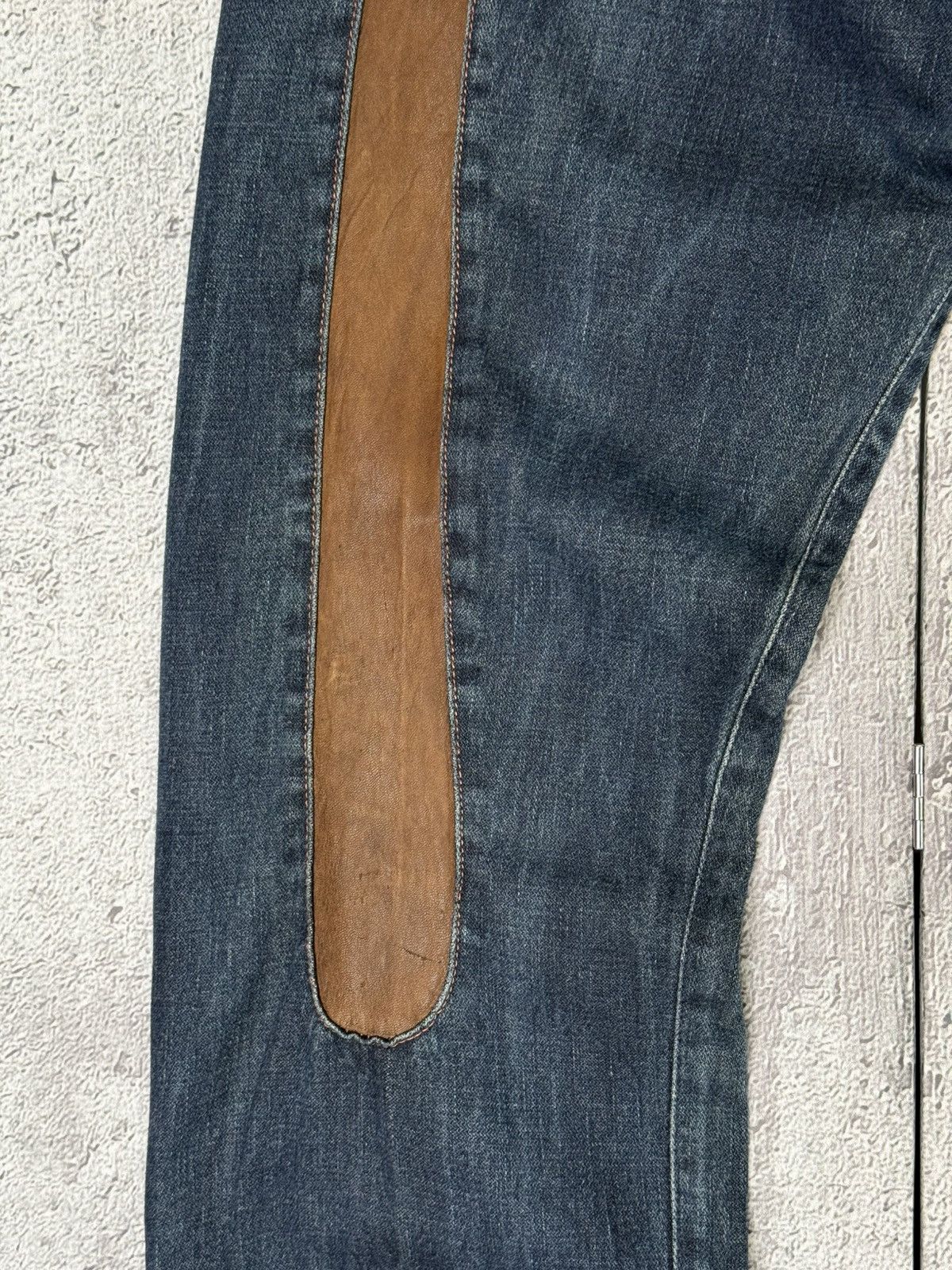 Evisu Vintage Evisu Leather Daicock Cinch Back Logo Denim Pants Size US 32 / EU 48 - 8 Thumbnail