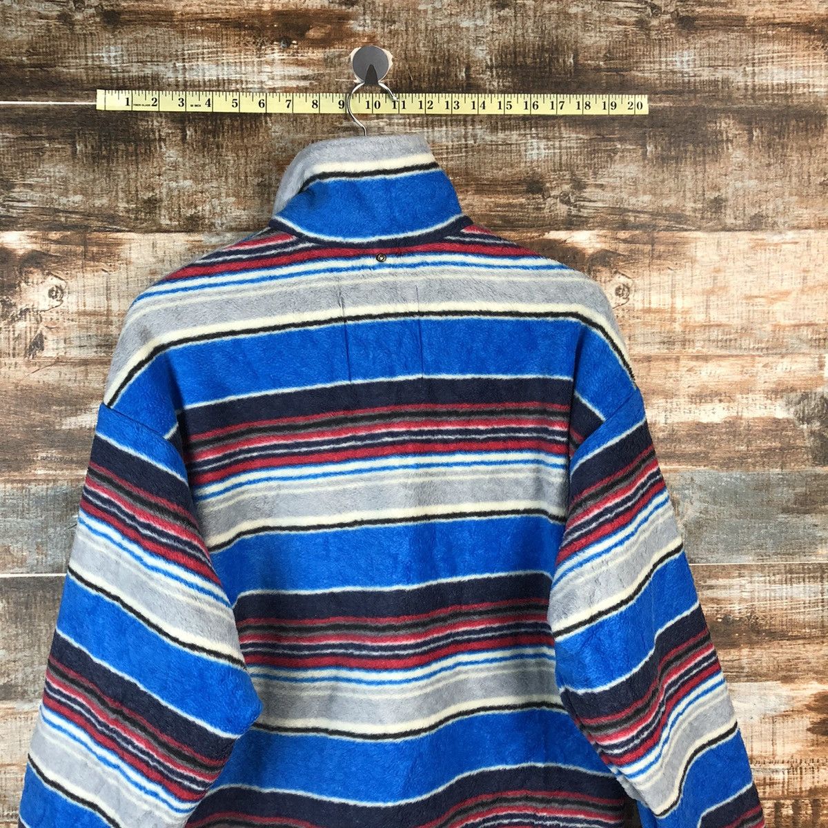 Ellesse × Homespun Knitwear Ellesse Blue fleece stripe Knitwear #A2402 Size US M / EU 48-50 / 2 - 13 Thumbnail