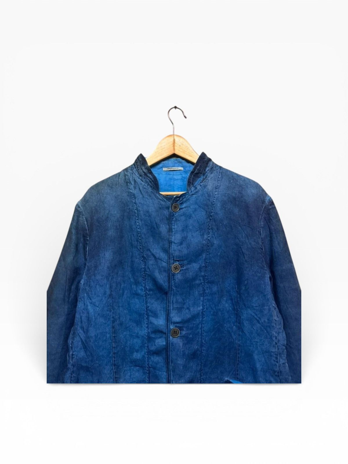 Armani Collezioni Authentic🔥Armani Collezioni Indigo Dyed Buttoned Casual Size US M / EU 48-50 / 2 - 5 Thumbnail