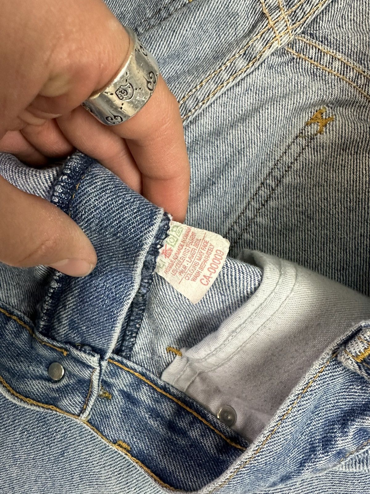 Lee × Vintage vintage 80s lee light wash distressed thrashed denim 33 Size US 33 - 8 Thumbnail
